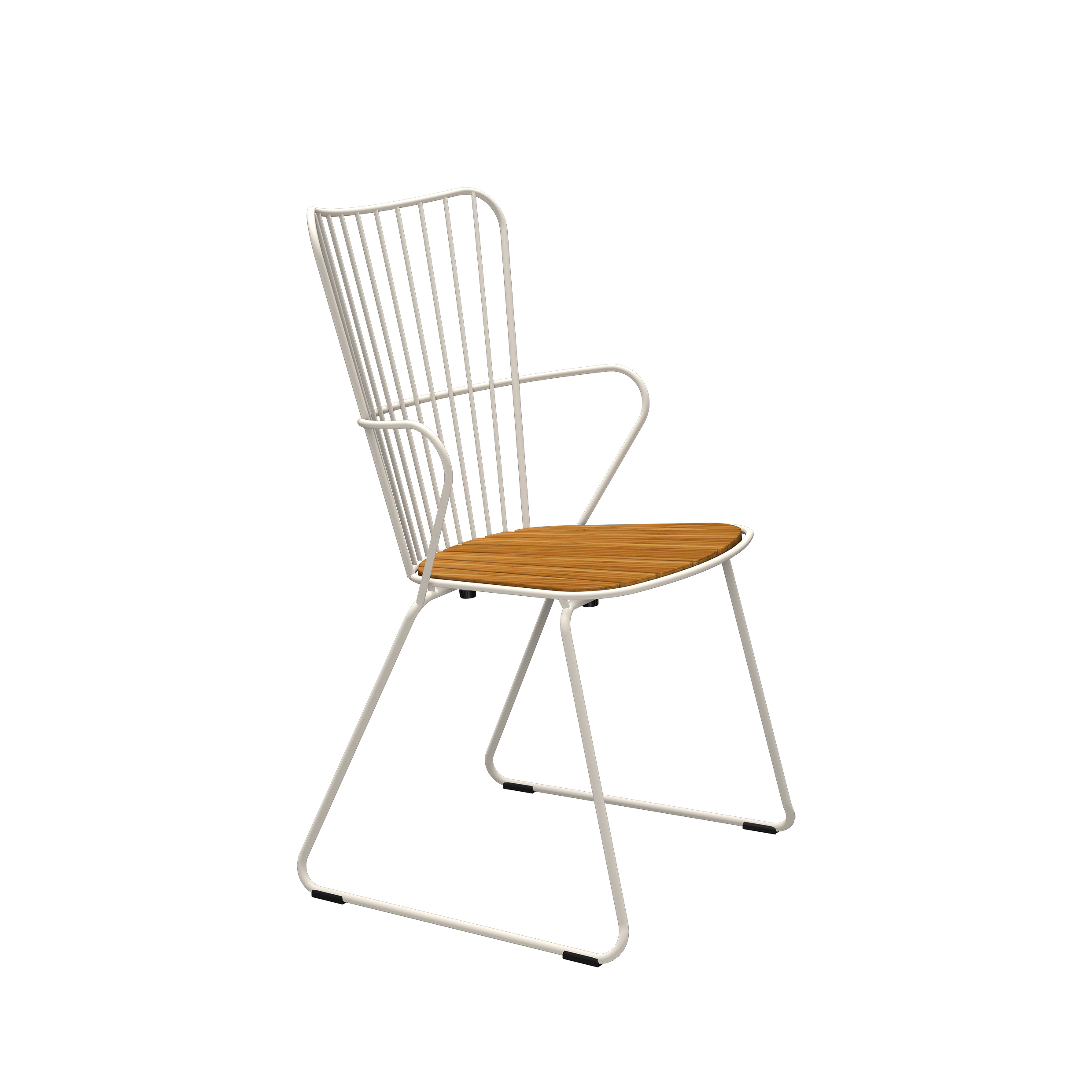 Houe // PAON Dining Chair - garden chair with armrest, White