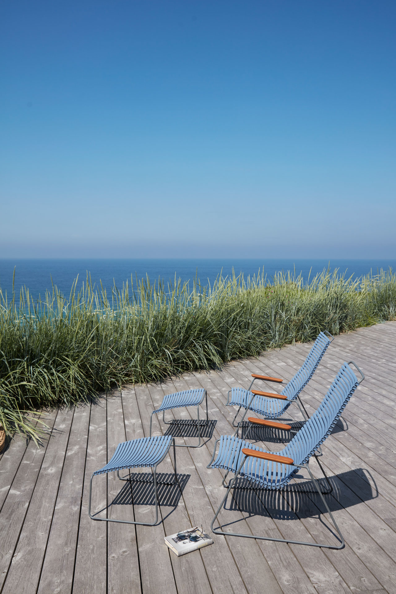 Houe // CLICK Lounge Chair - garden armchair, dusty light blue