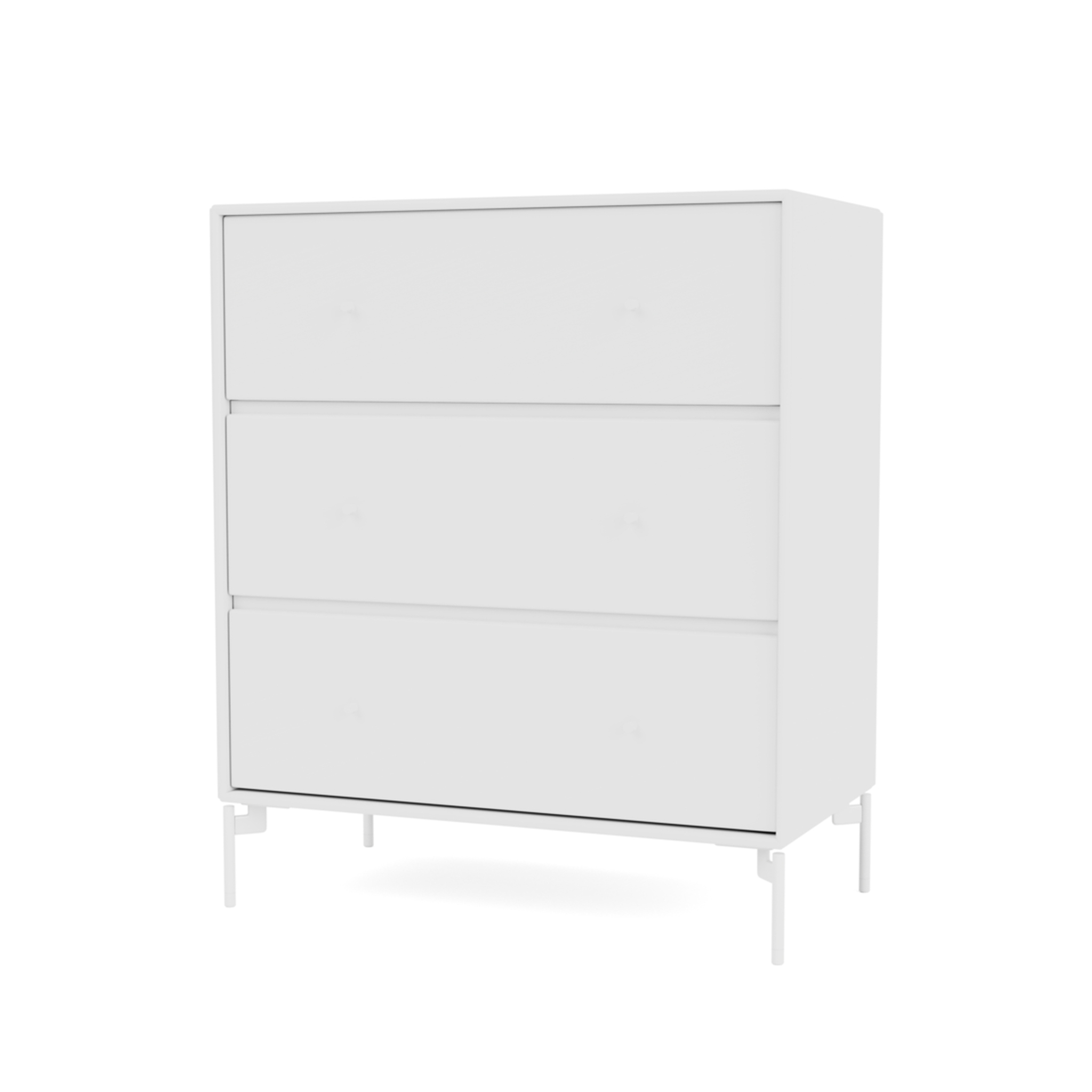 MONTANA // CARRY - CHEST OF DRAWERS WITH 3 DRAWERS | 101 NEW WHITE | LEG COLOR : SNOW