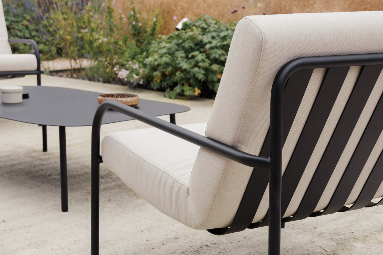 METALLBUDE // DIEGO - LOUNGESESSEL | OUTDOOR | BLACK/SAND