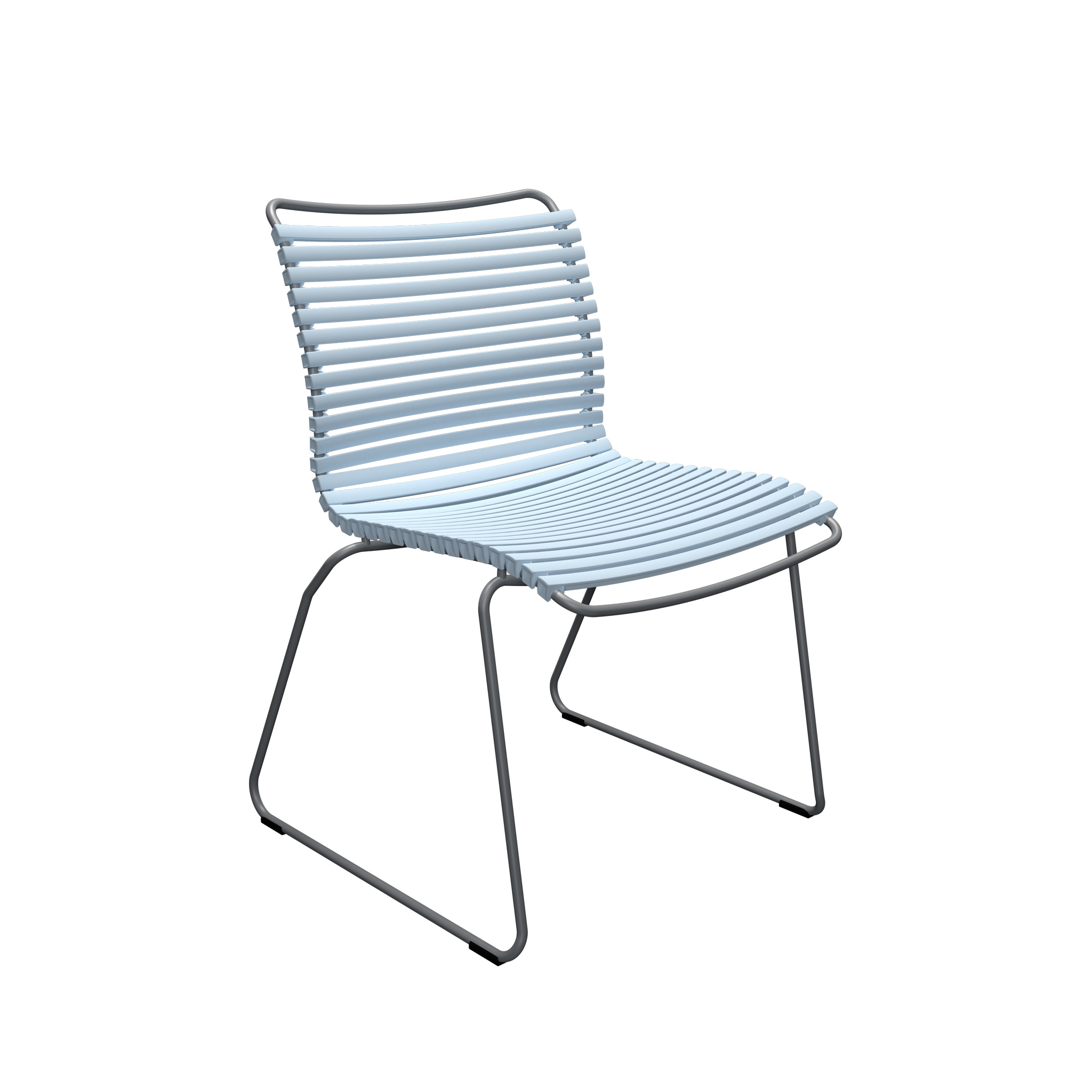 Houe // CLICK Dining Chair - garden chair without armrests, dusty light blue