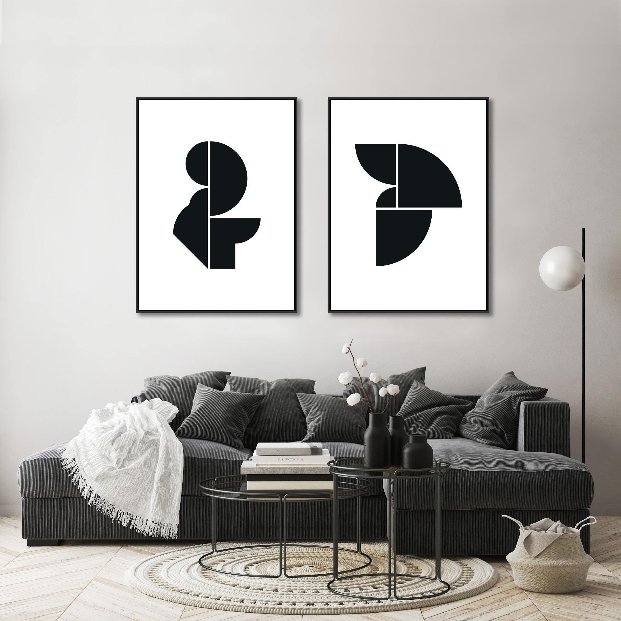 TERESA VAN // FORMED PATTERNS M11 - HAND PAINTED PICTURES | BLACK + WHITE