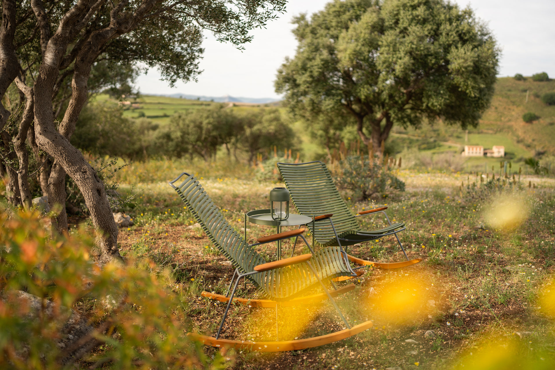 Houe // CLICK Rocking Chair - dusty light blue