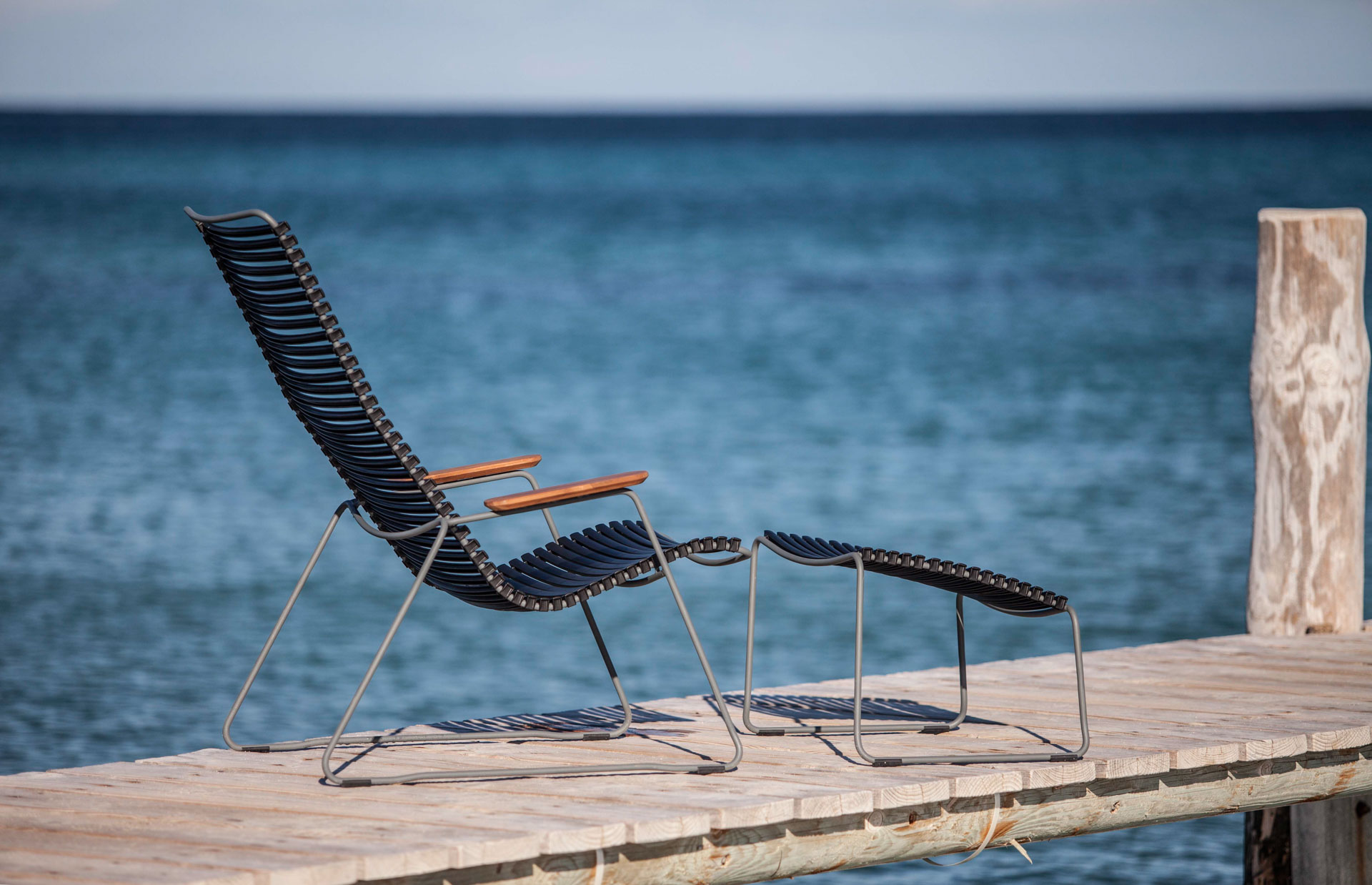 Houe // CLICK Lounge Chair - garden armchair, dark grey