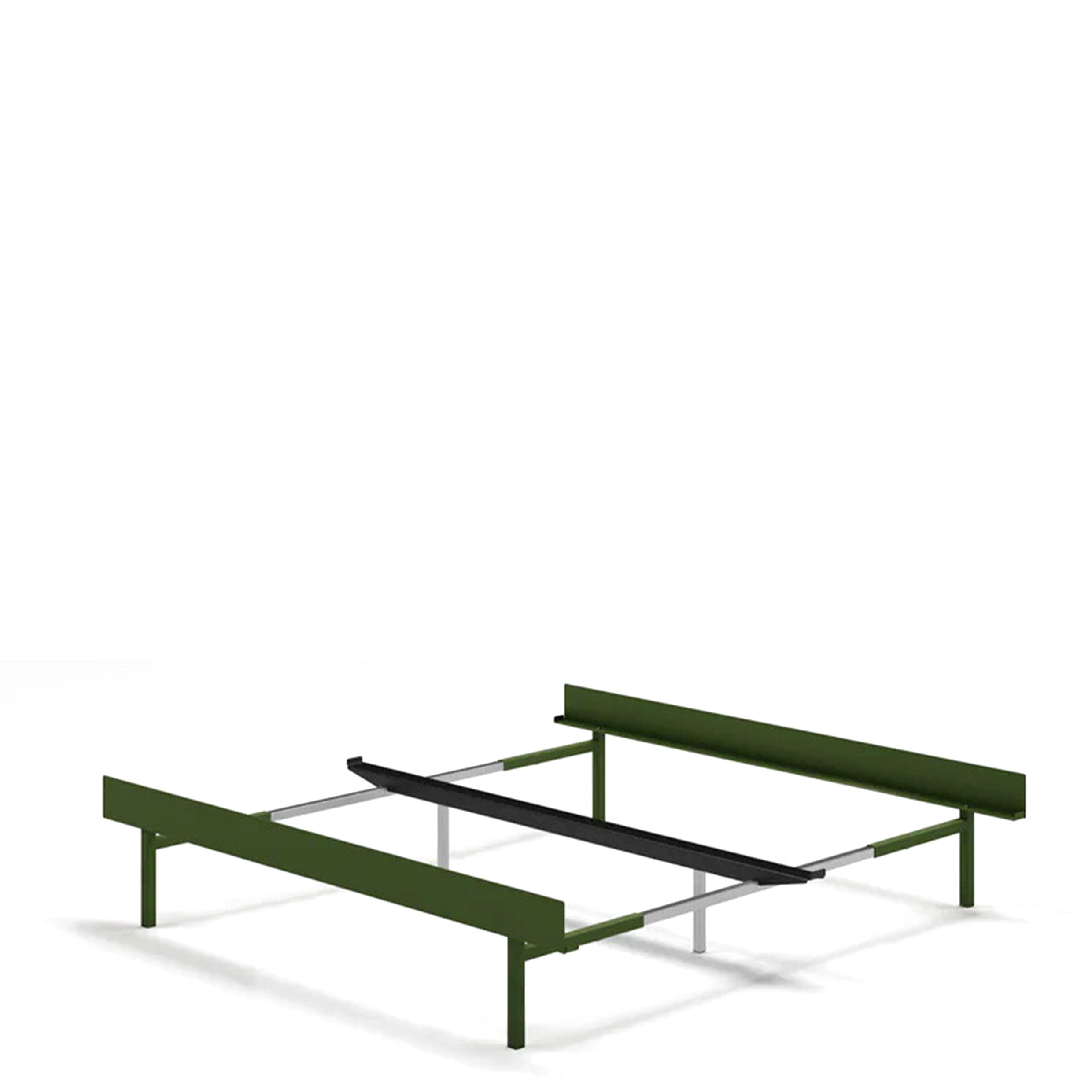 MOEBE // BED 90-180 CM (TALL) - PINE GREEN | NO SLATS | NO SIDE TABLE