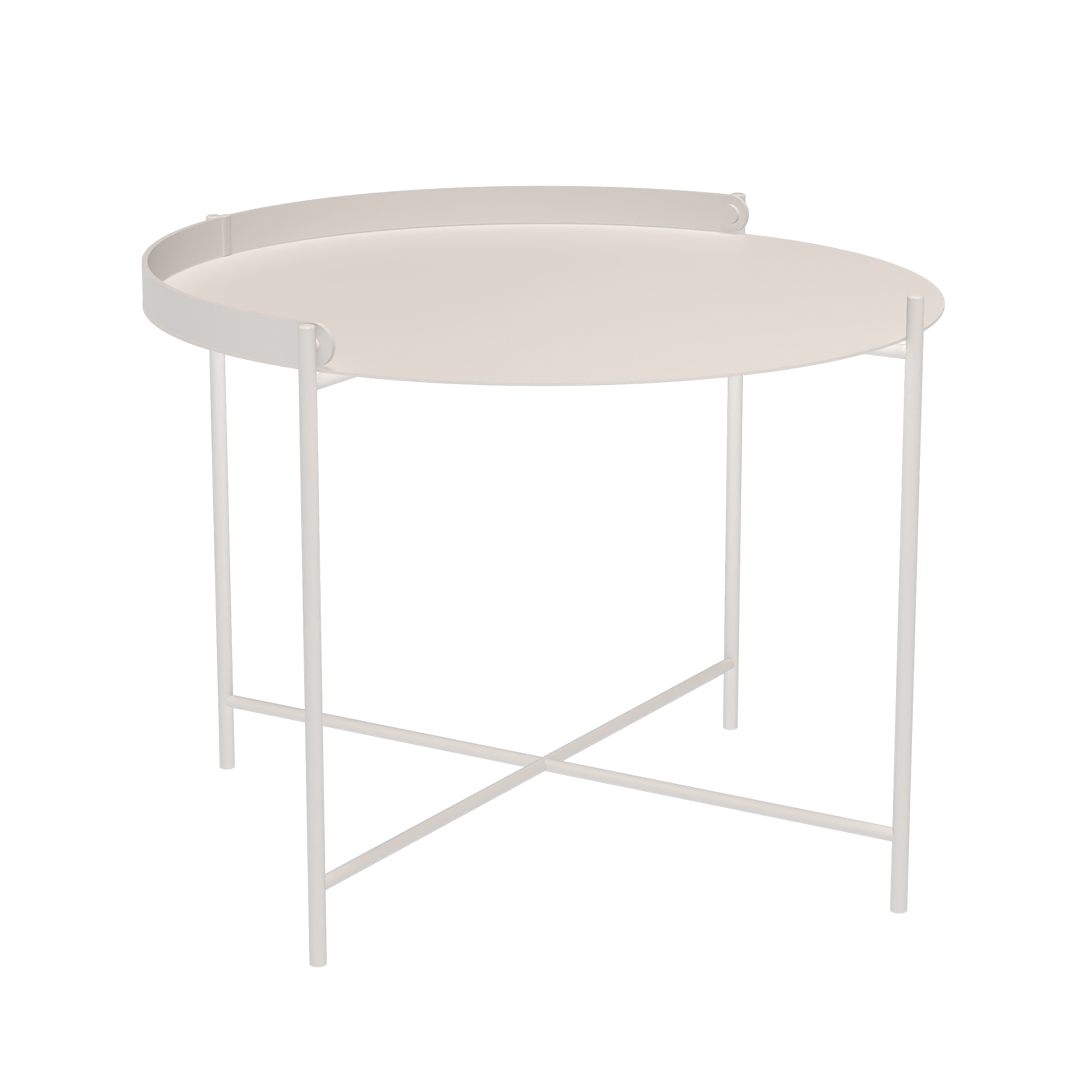 Houe // EDGE - Tray table, Ø62cm, Muted white