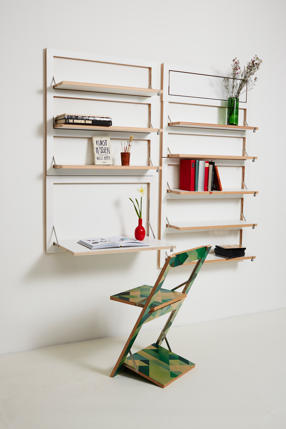 AMBIVALENZ // FLÄPPS - SHELF | 80X80-3 | WHITE