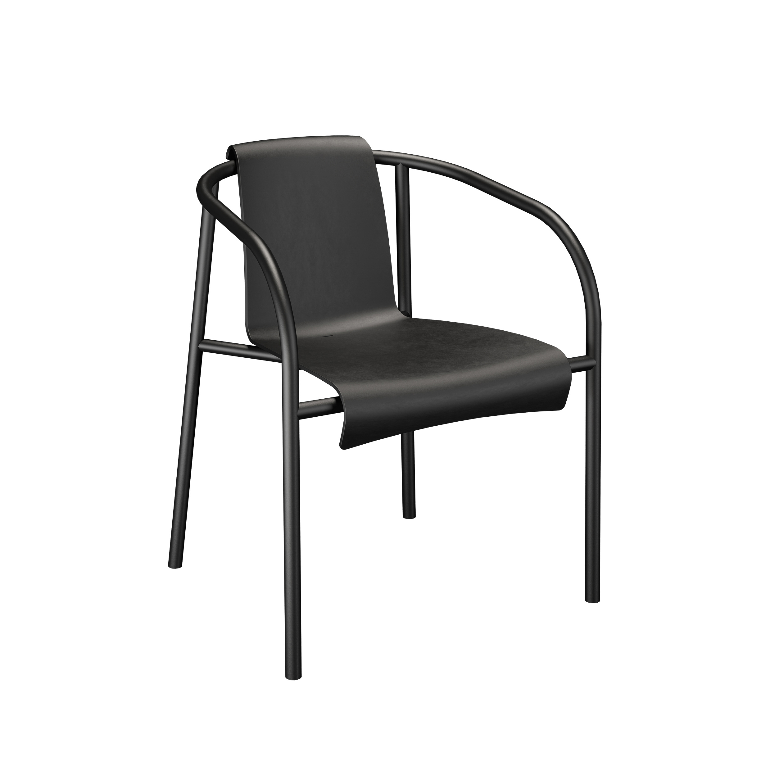 Houe // NAMI Dining Chair - garden chair with armrests, Black