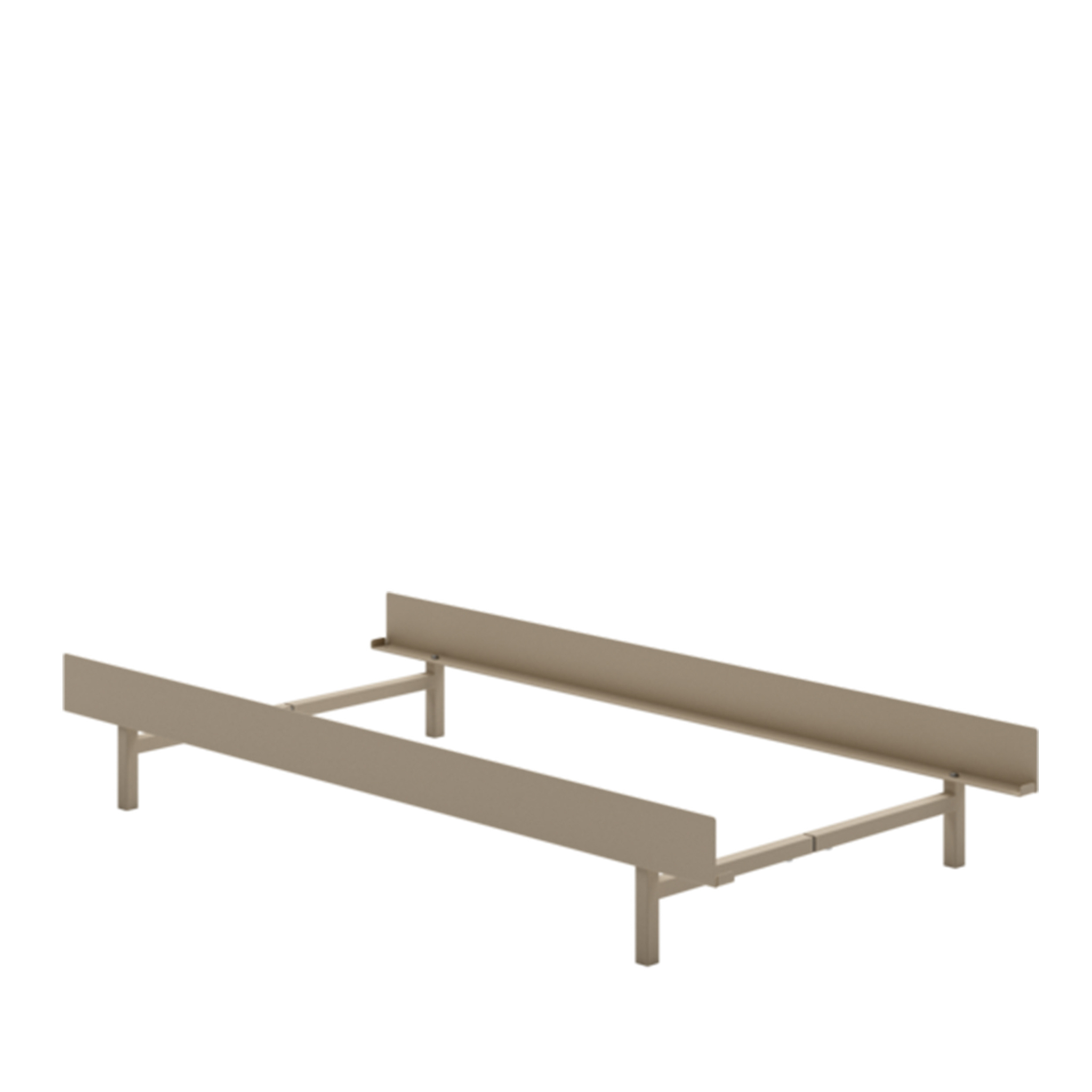 MOEBE // BED 90 CM (low) - SAND | NO SLATS | NO SIDE TABLE