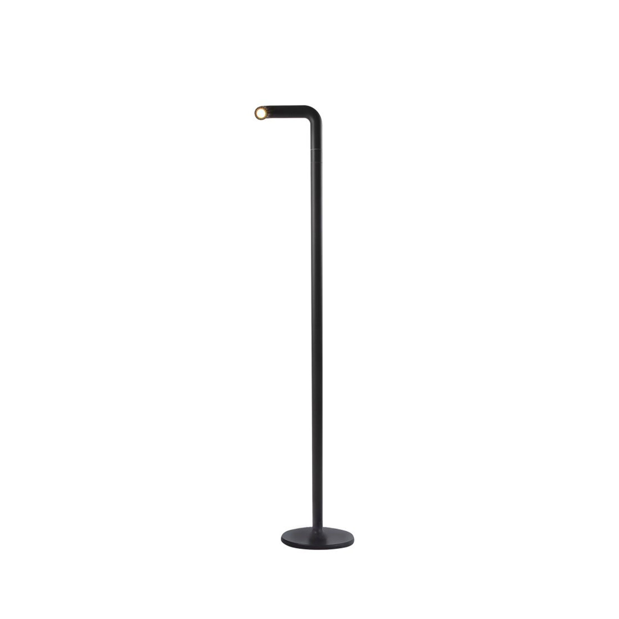 NEWDES // PIPE ST - BATTERY-POWERED FLOOR LAMP | BLACK | 120CM