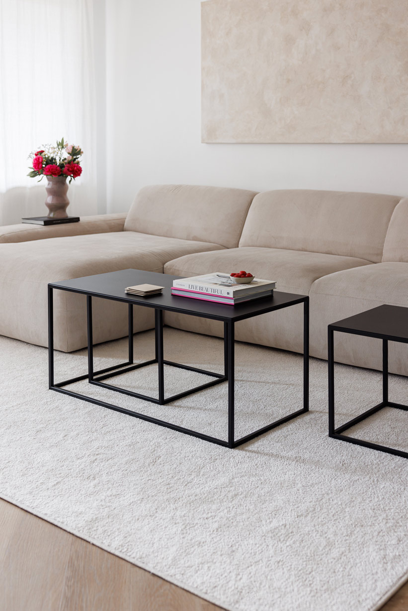 METALLBUDE // TRE SEMNIA X - COFFEE TABLE | SET OF 3 | BLACK