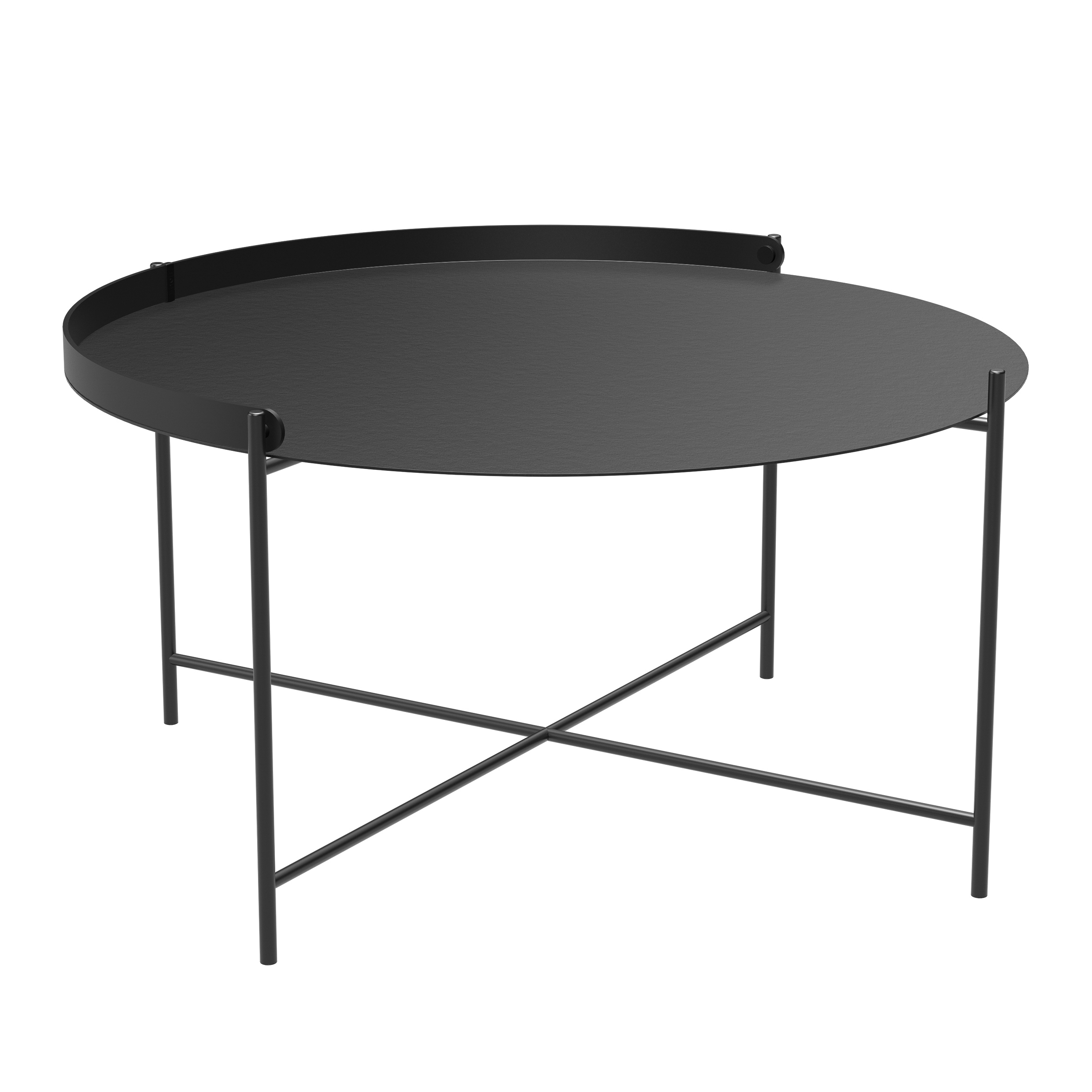 Houe // EDGE - Tray table, Ø76cm, Black