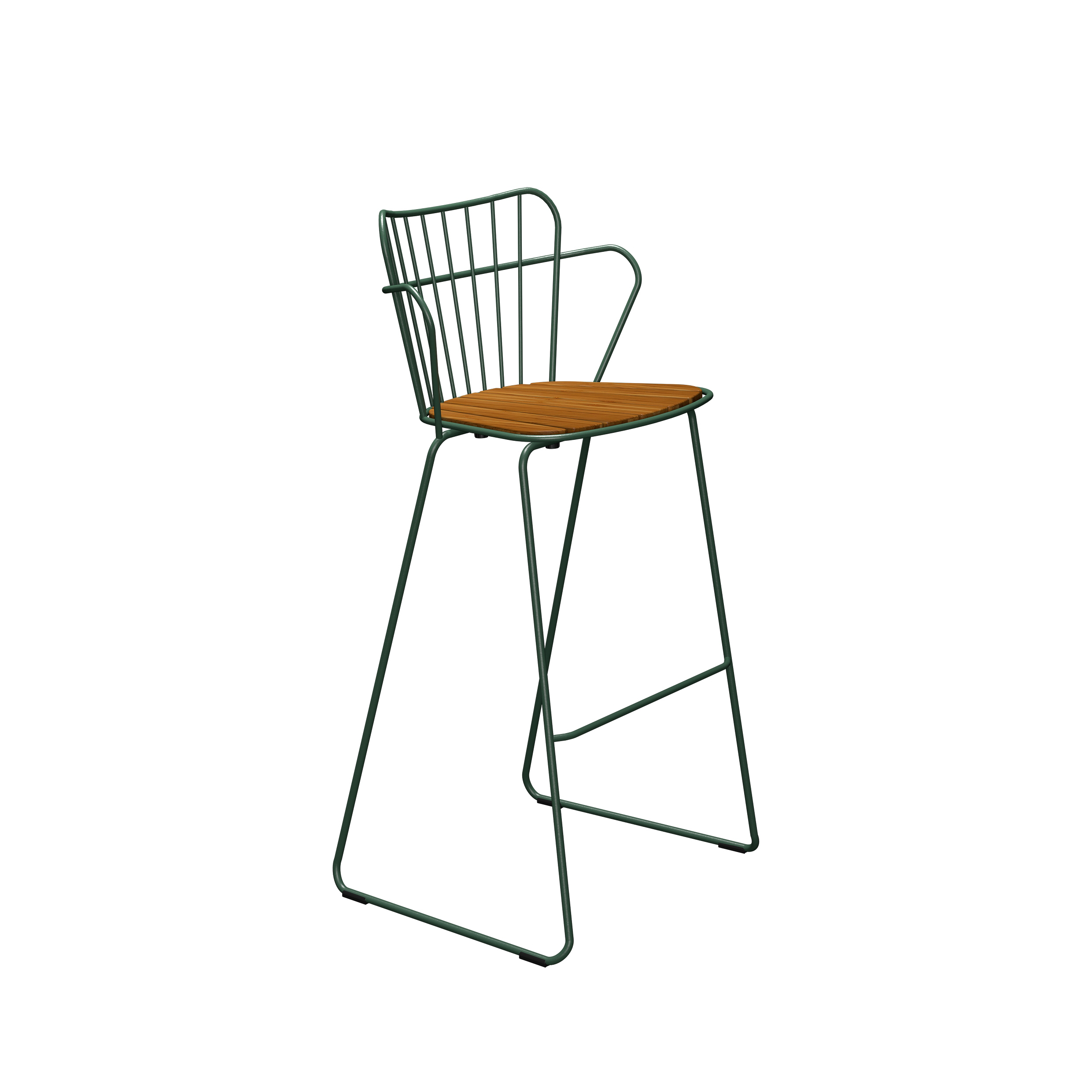 Houe // PAON Bar Chair - Color white, Pine green