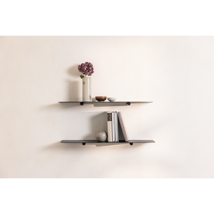 METALLBUDE // LENN - WALL SHELF | BLACK | L