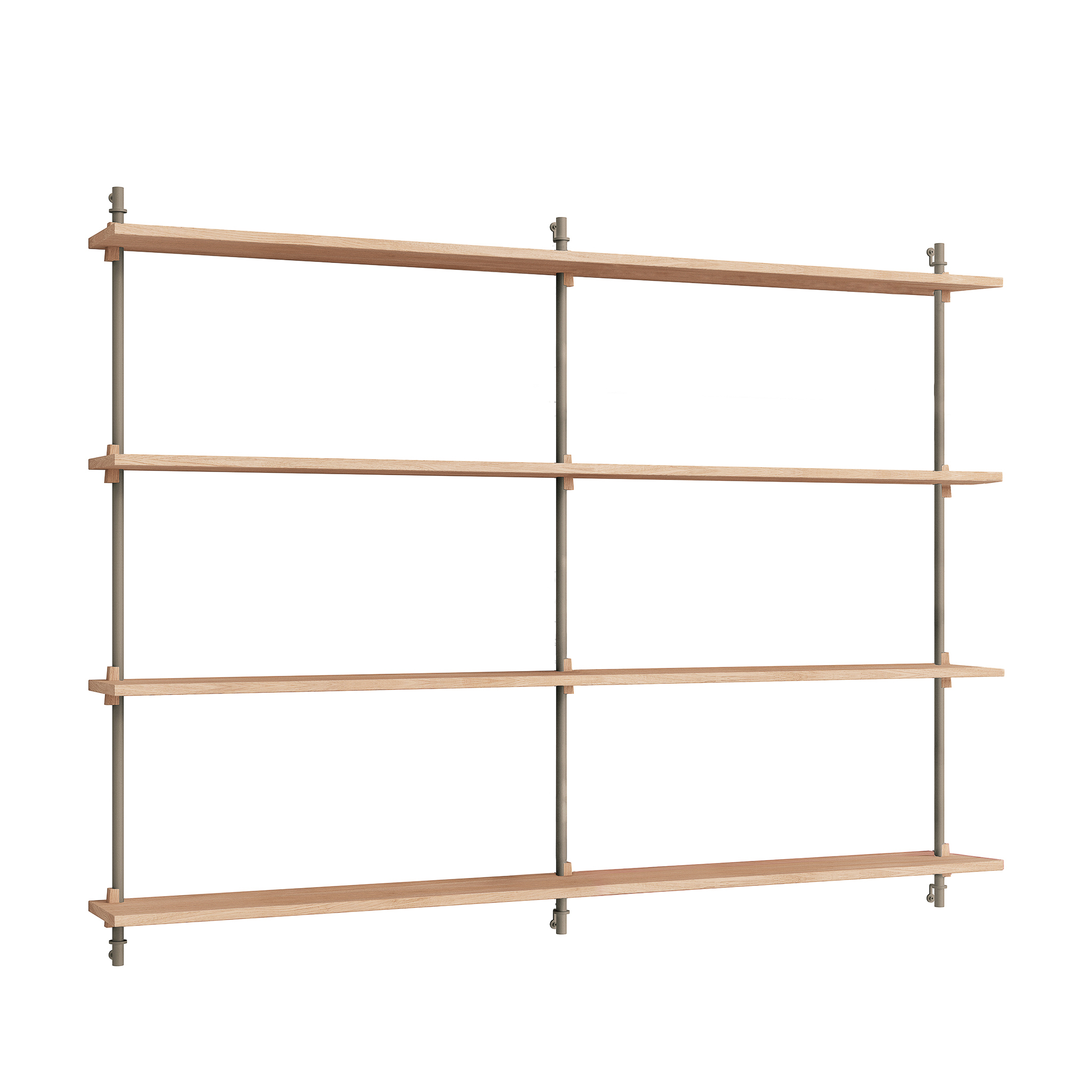 MOEBE // WANDREGAL - WS.115.2.B | 115CM x 162CM |  OAK SHELVES |  WARM GREY LEGS