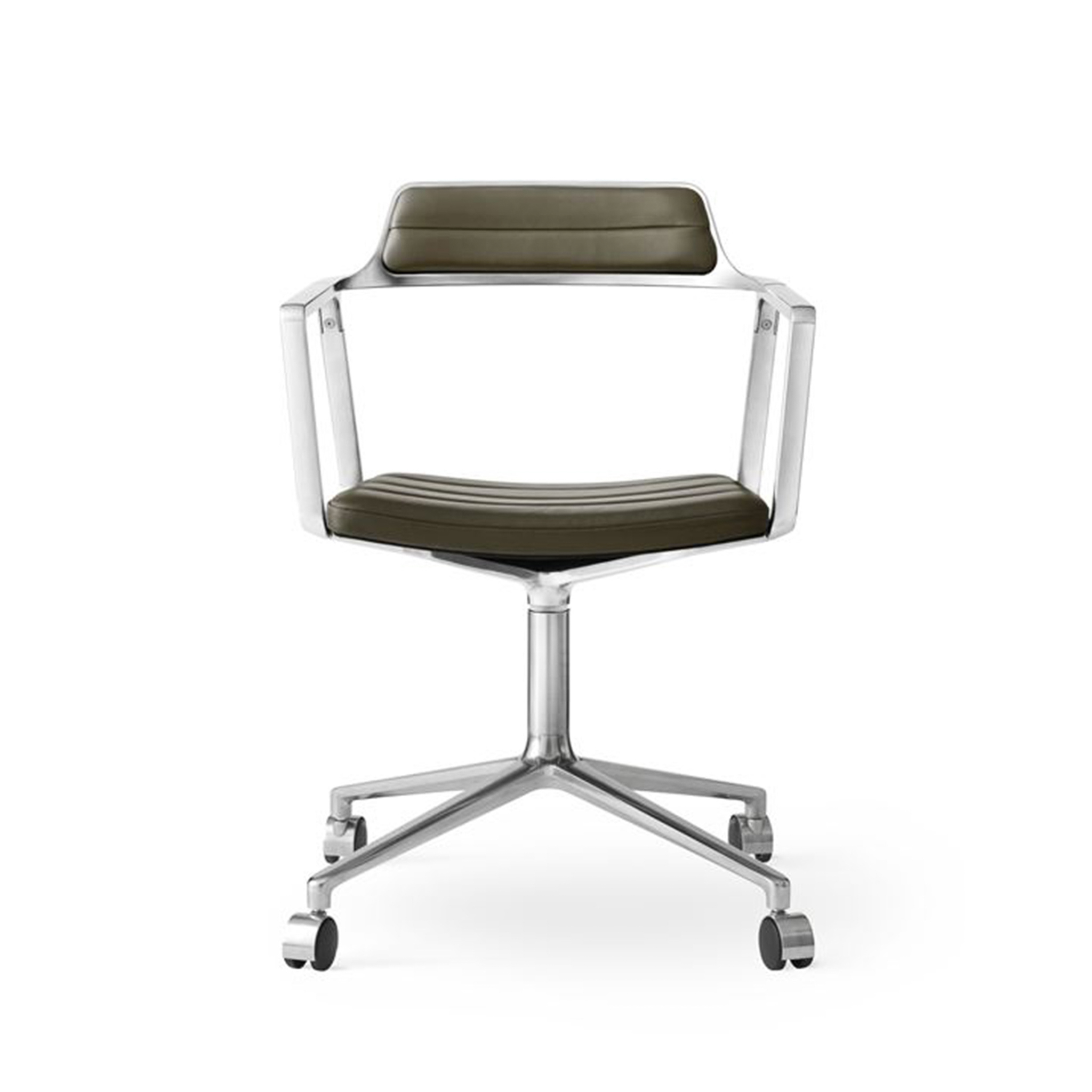 VIPP 452 // SWIVEL CHAIR - BOSCO GREEN, POL. FRAME, CASTORS