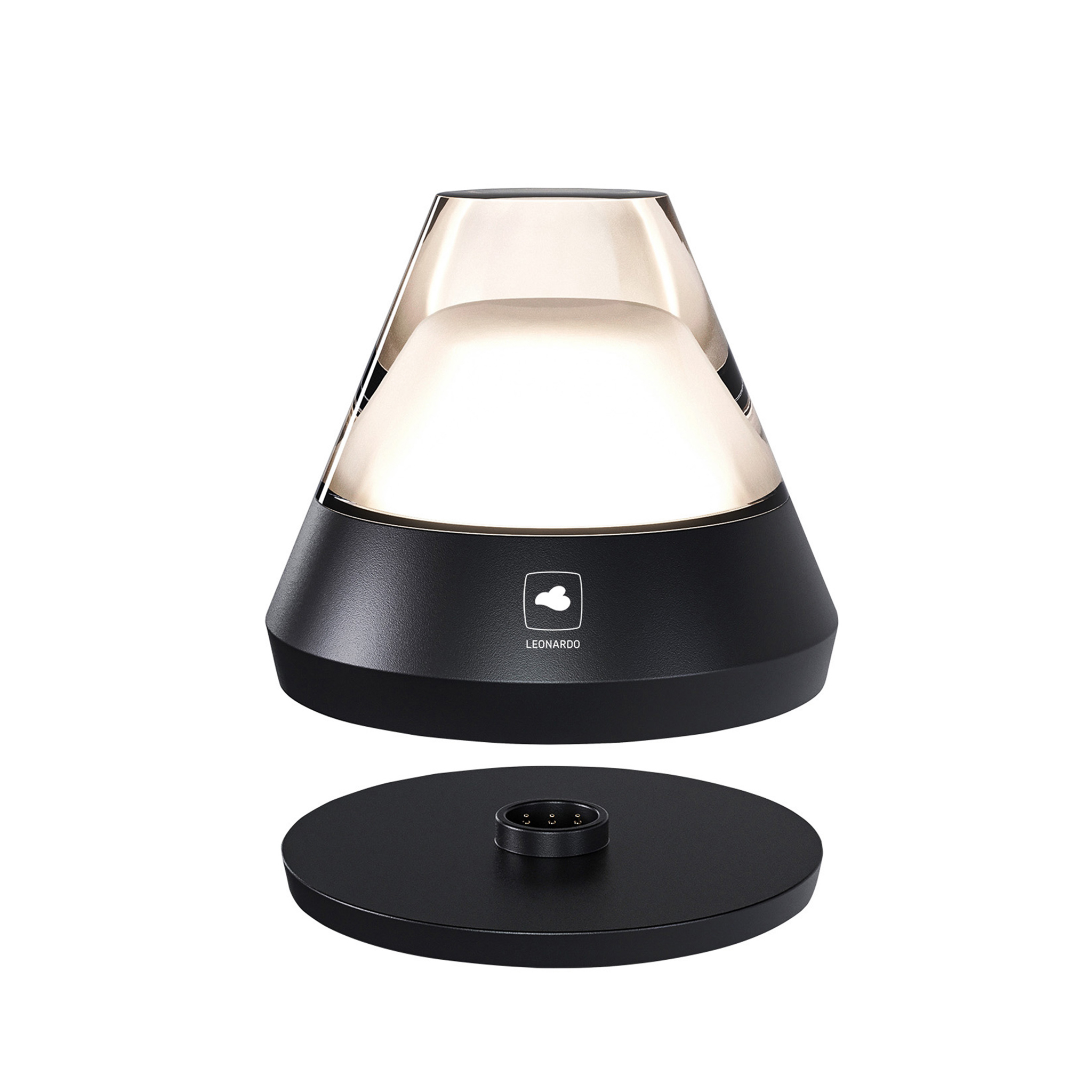 LEONARDO // SALERNO - BATTERY-POWERED TABLE LAMP | BLACK