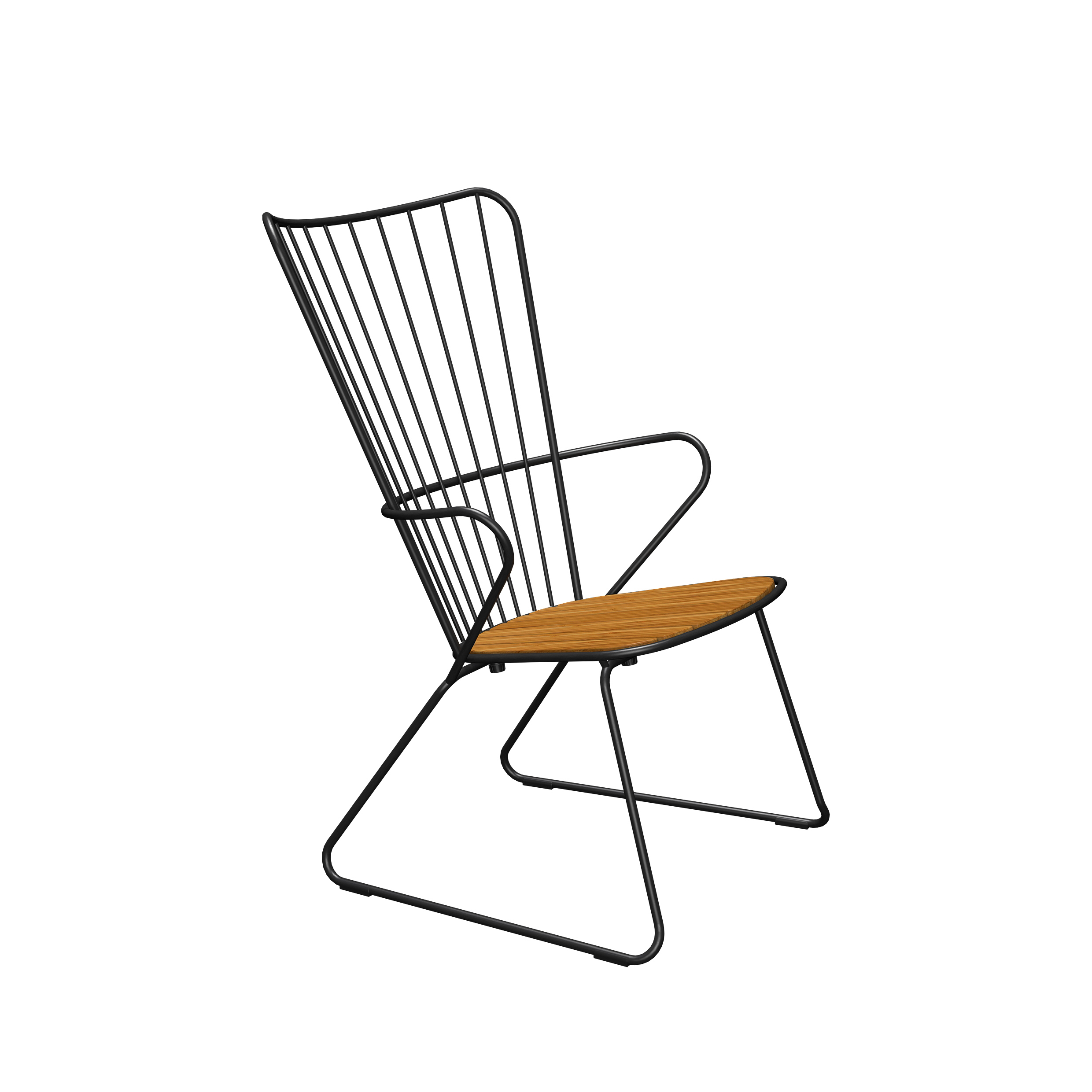 Houe // PAON Lounge Chair - Outdoor Lounge Armchair, Black