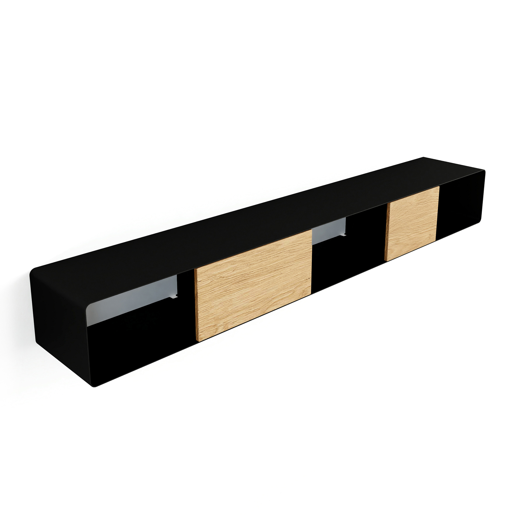 METALLBUDE // SION - HANGING CONSOLE | OAK - BLACK