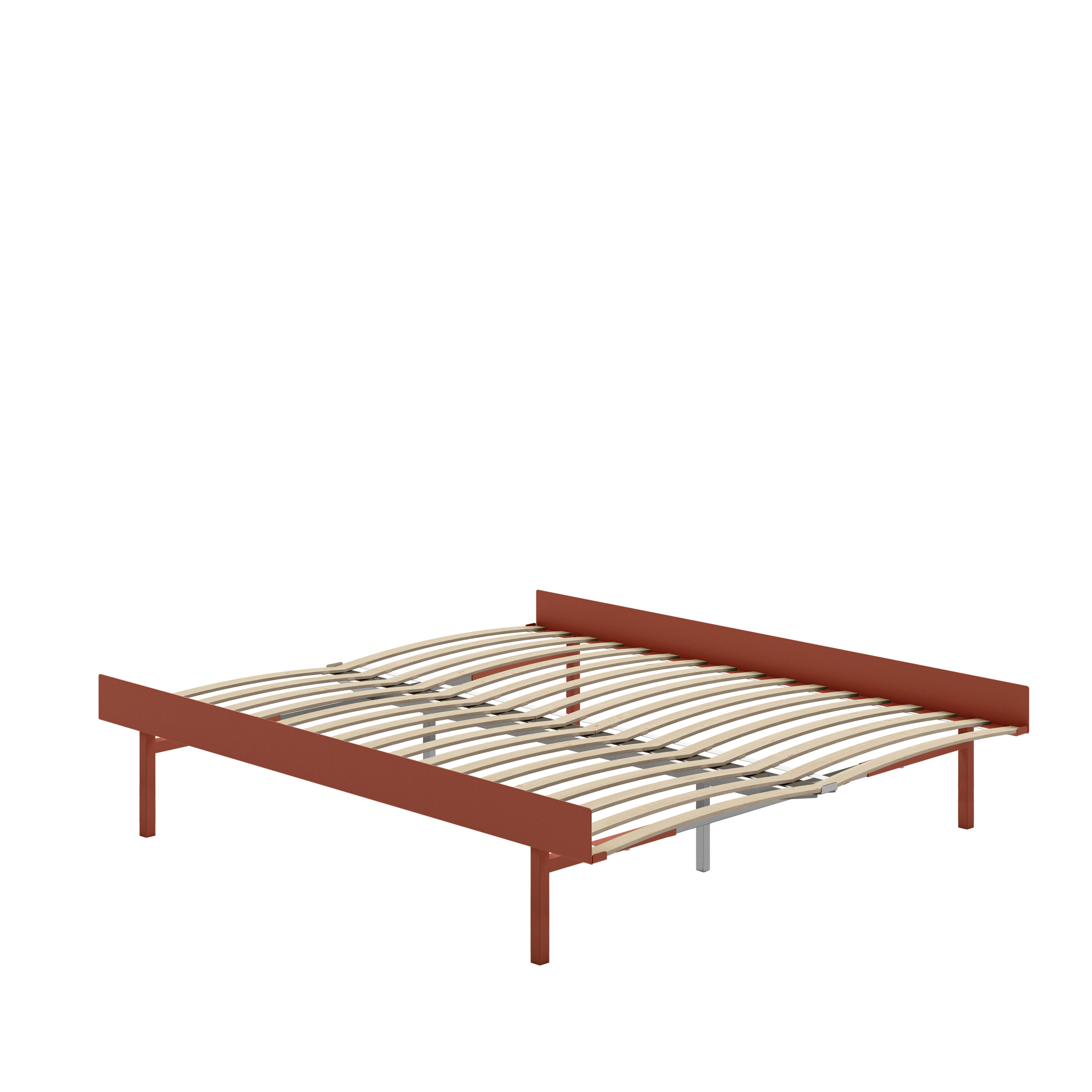 MOEBE // BED 160 CM (TALL) - TERRACOTTA| WITH SLATS | NO SIDE TABLE