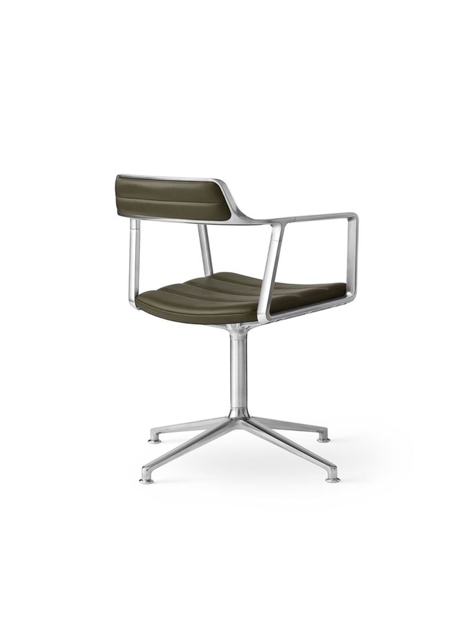 VIPP 452 // SWIVEL CHAIR - BOSCO GREEN, POL. FRAME, GLIDERS