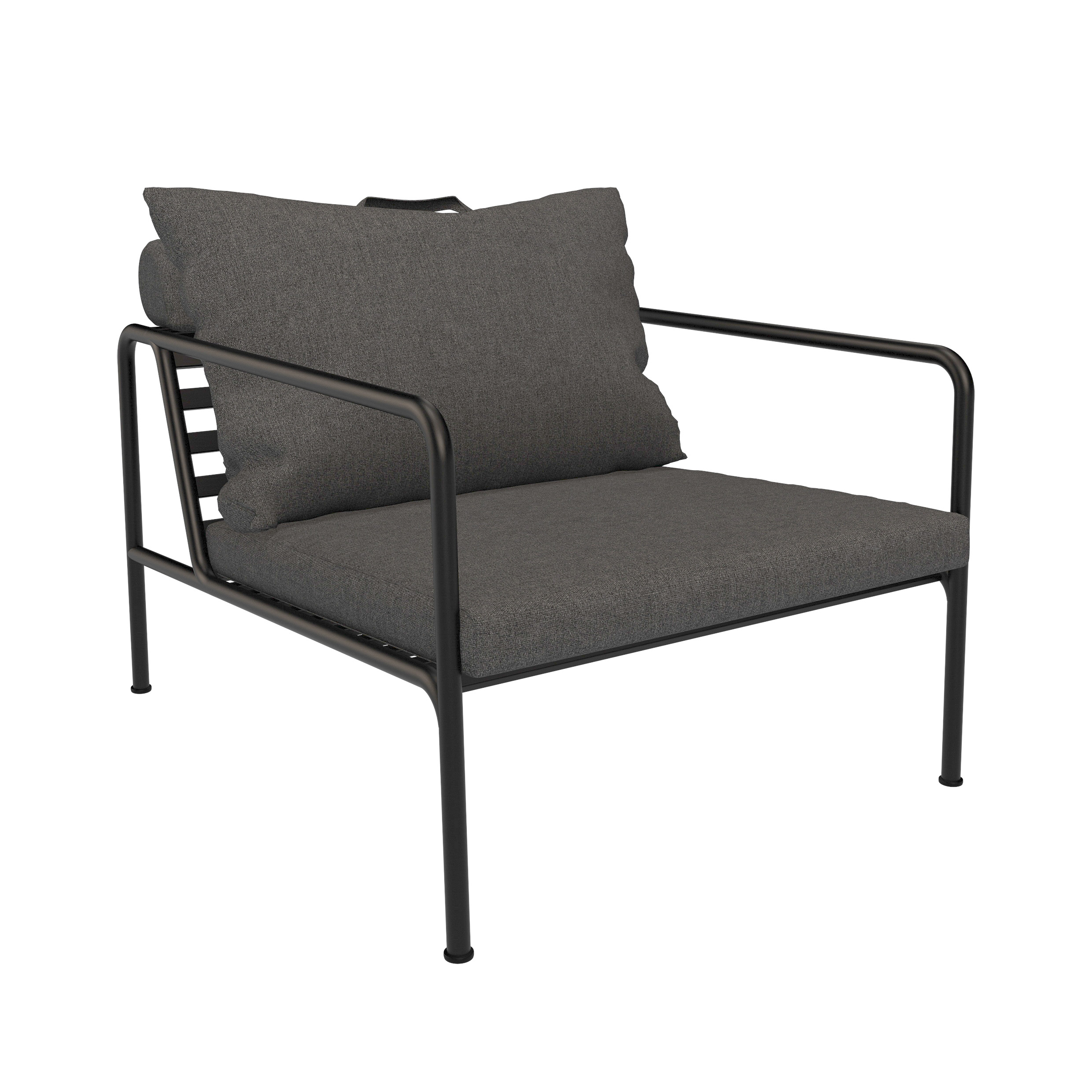 Houe // AVON Chair - Lounge armchair, Black frame, Dark gray cushion