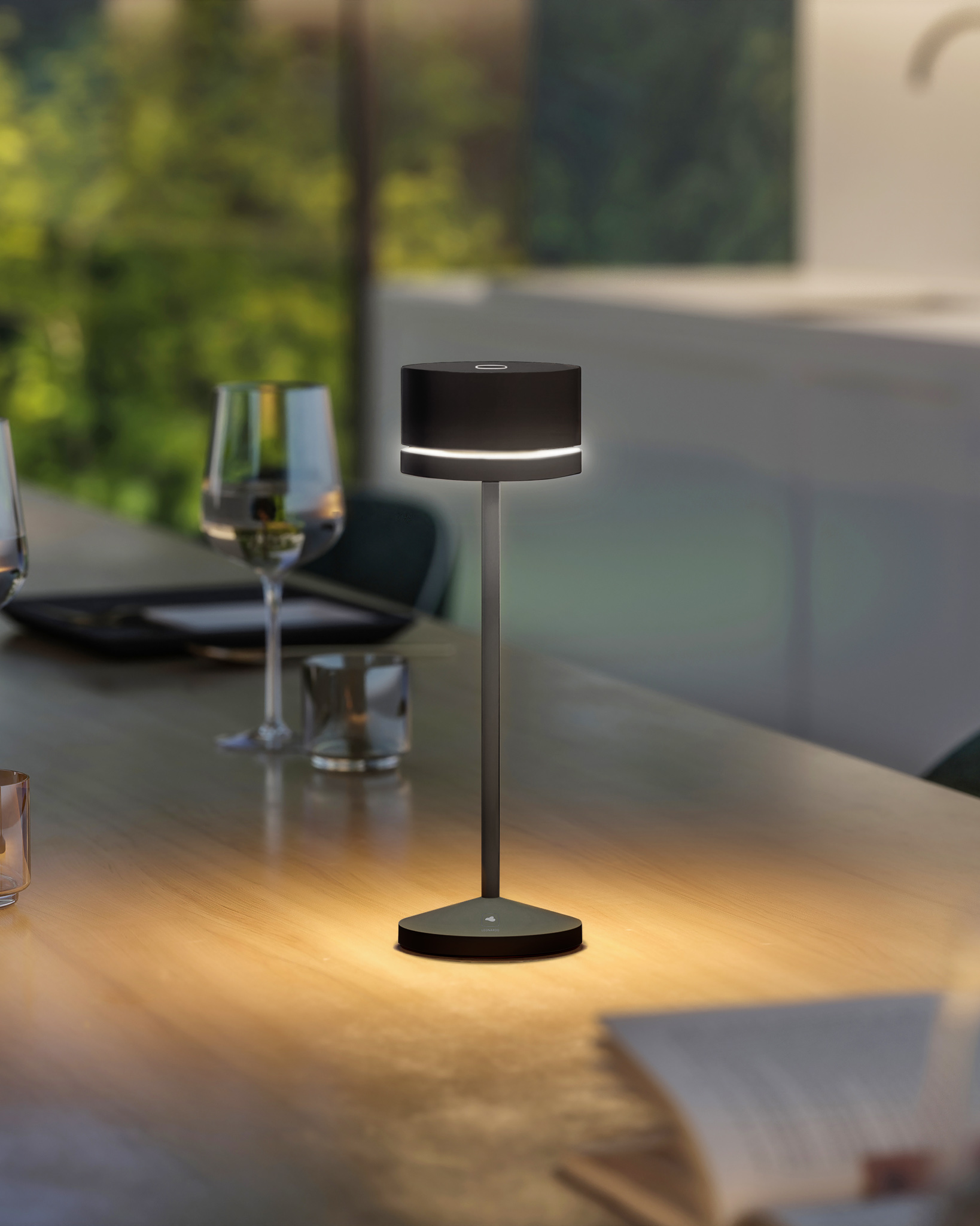 LEONARDO // MONZA - BATTERY-POWERED TABLE LAMP | BLACK