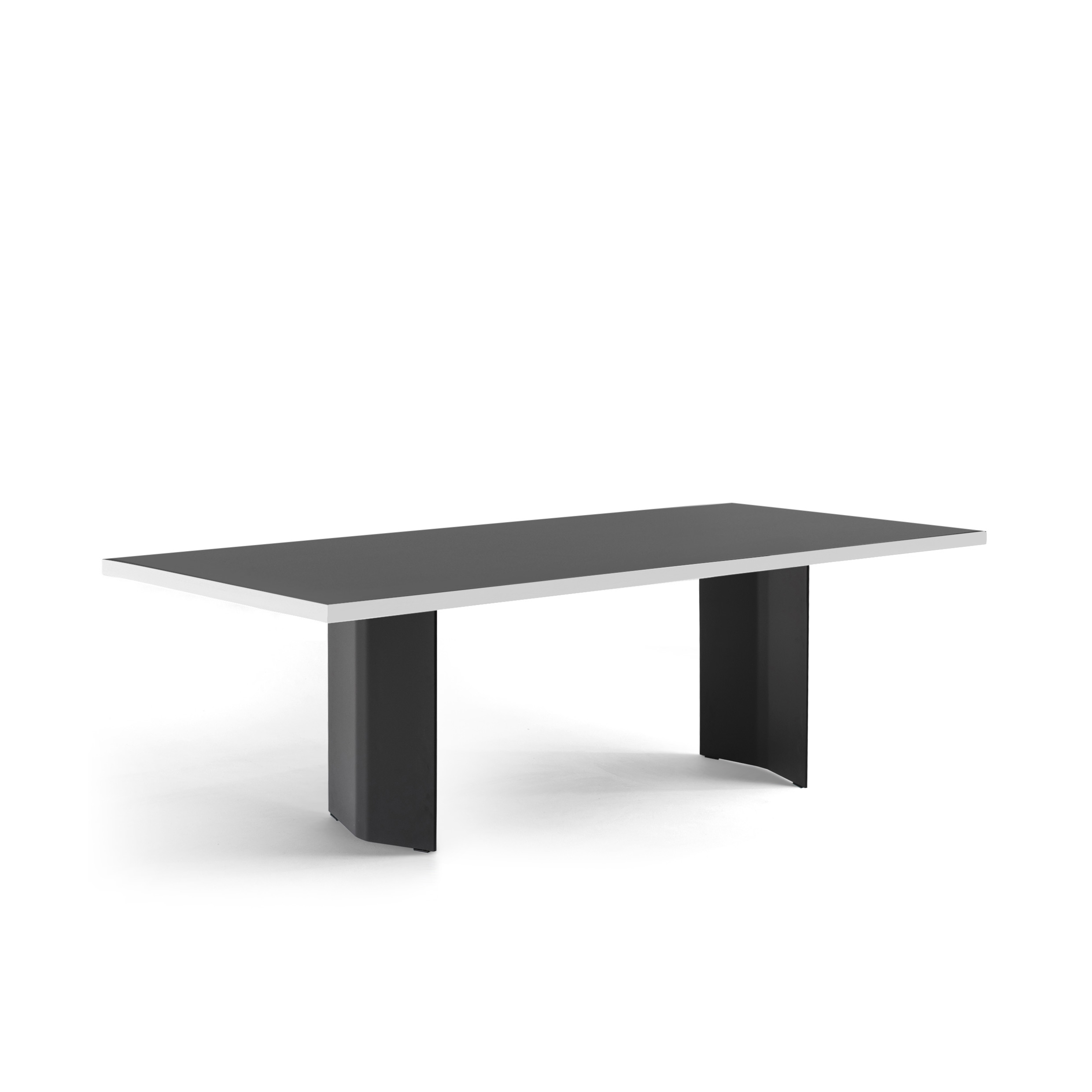 FORM EXCLUSIVE // KUNO - TABLE | FENIX | BLACK - 220CM X 100CM X 4CM - WHITE - SINGLE BLACK