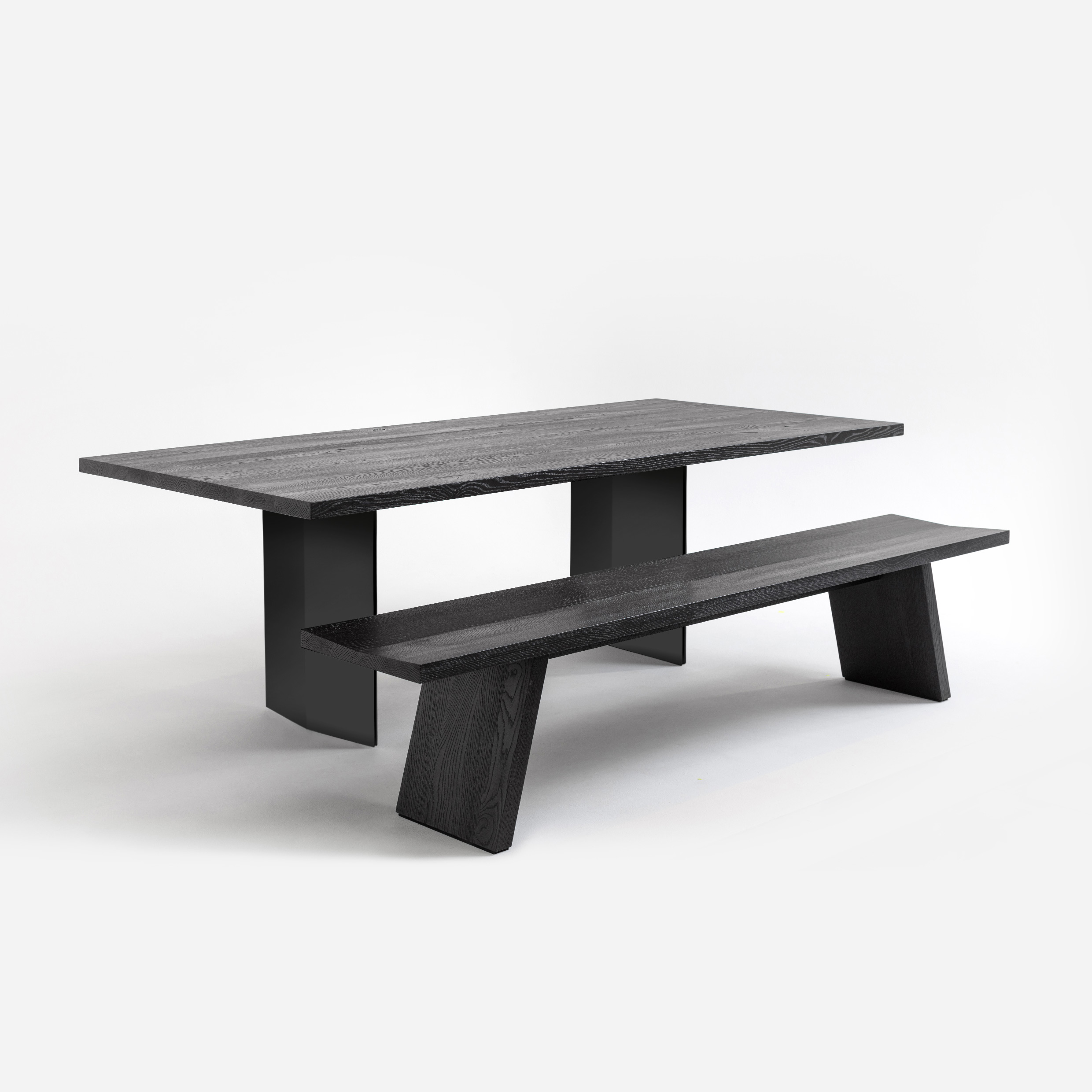 FORM EXCLUSIVE // FYNN - DINING TABLE | GERMAN OAK | BLACK CARED - DOUBLE BLACK - 260CM X 100CM X 4CM