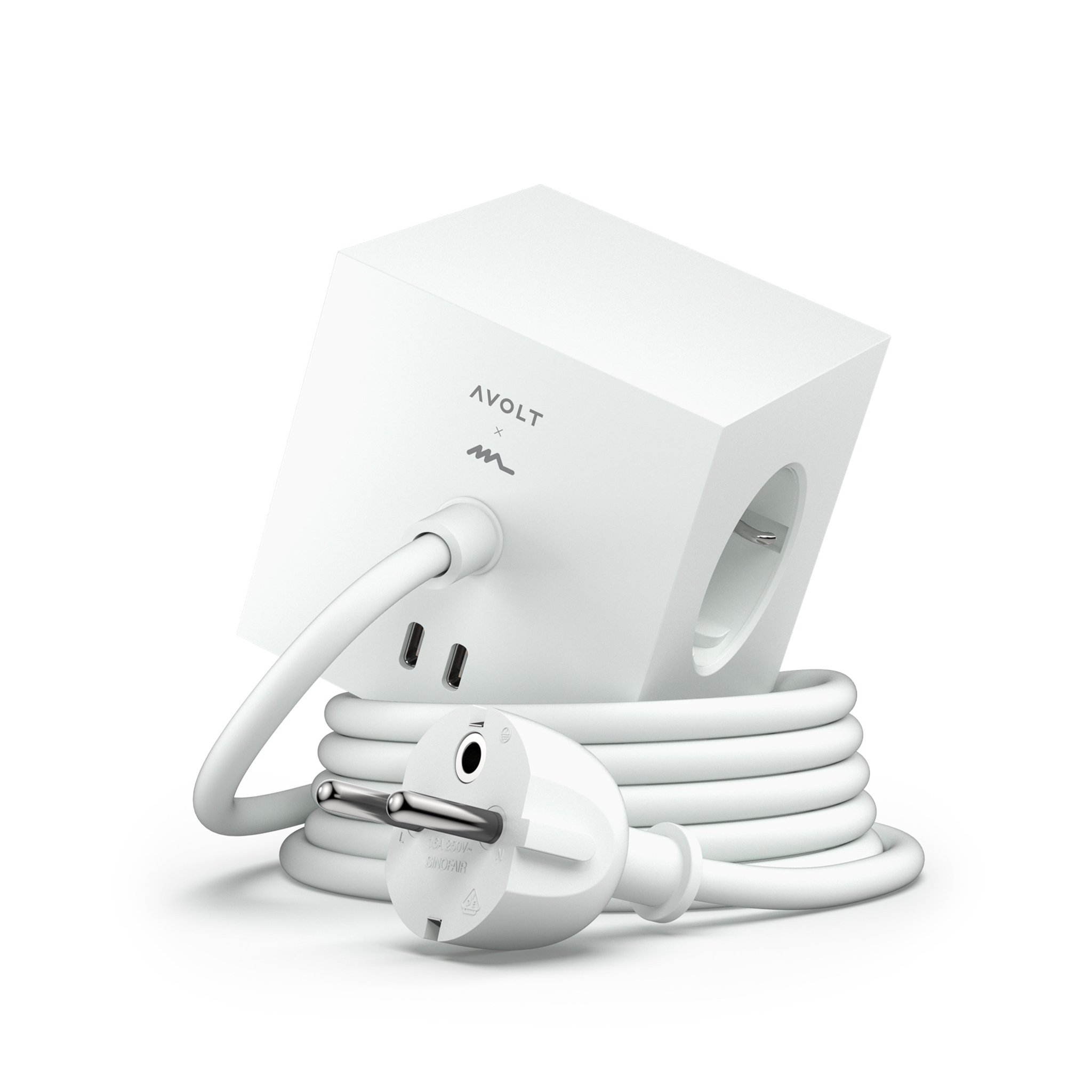 AVOLT // SQUARE 1 - STECKDOSENADAPTER USB-C MAGNET | LIMITED EDITION XMARTINELLI OPAL WHITE