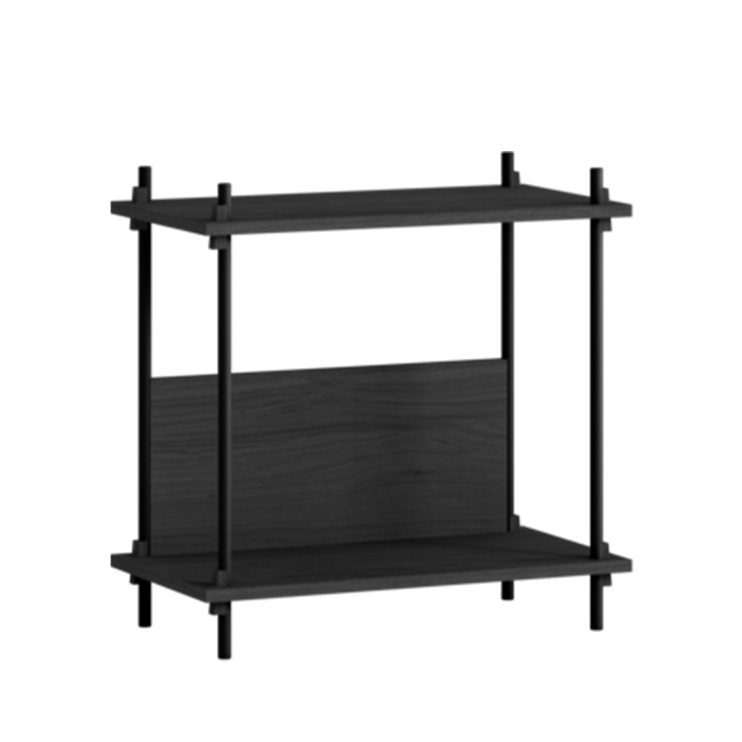 MOEBE // REGAL - S.65.1.C | 65CM x 65CM | EICHE SCHWARZ GEBEIZT | BEINE IN SCHWARZ