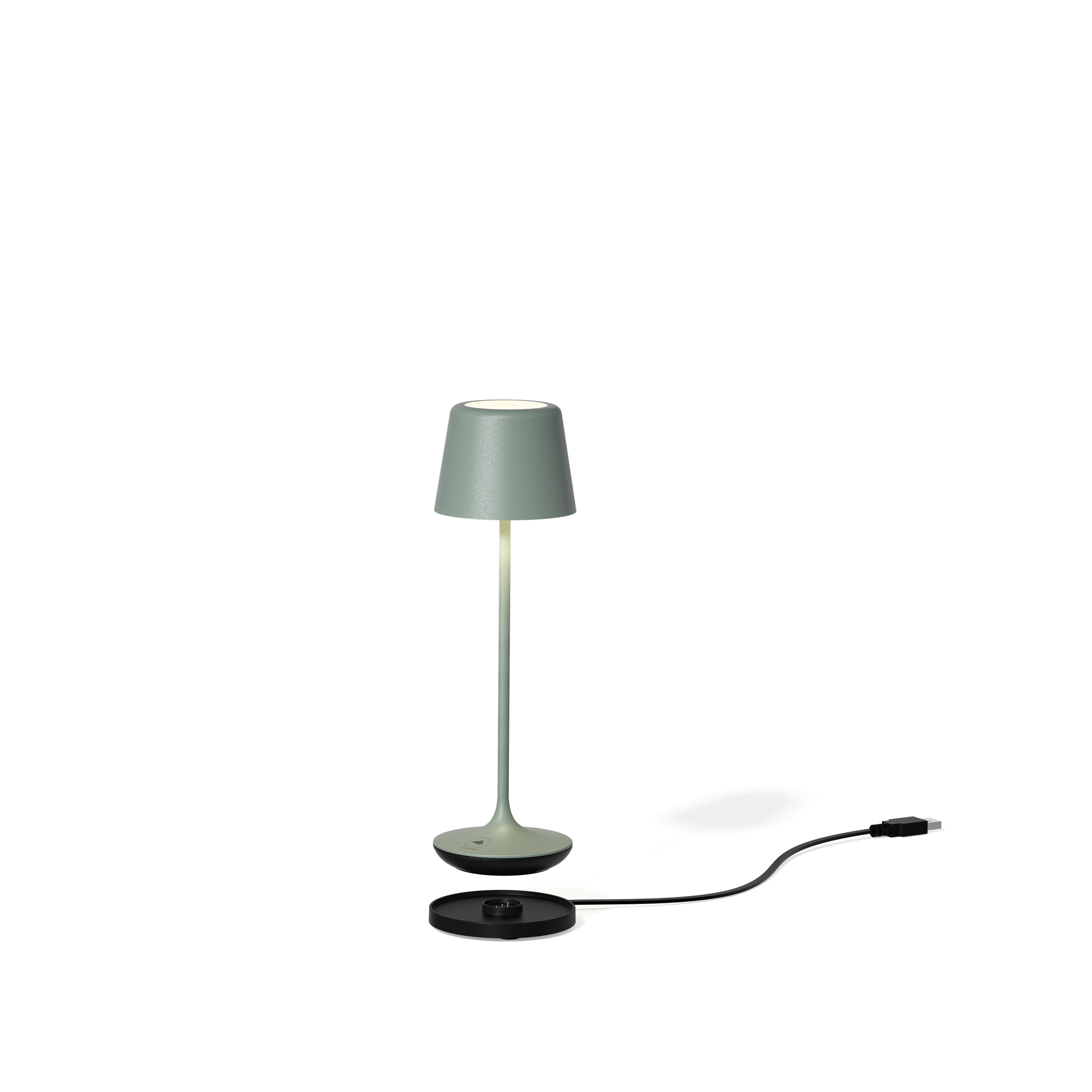 LEONARDO // BARI - BATTERY-POWERED TABLE LAMP | OLIVE GREEN