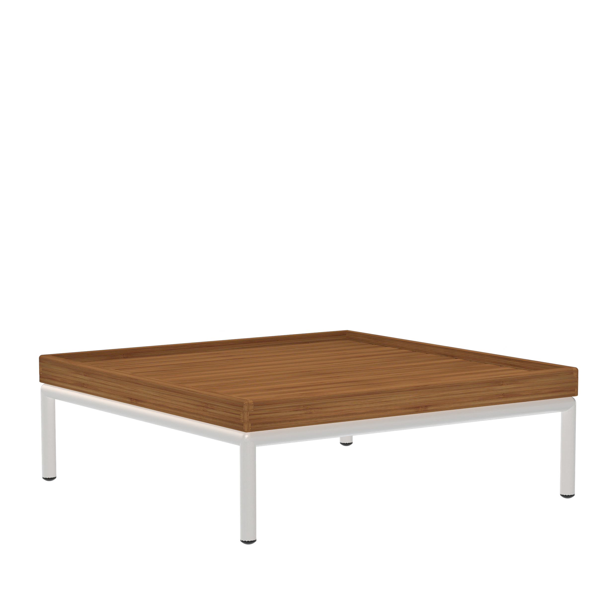 Houe // LEVEL Coffee table - 81x81 cm, Bambus, Muted white