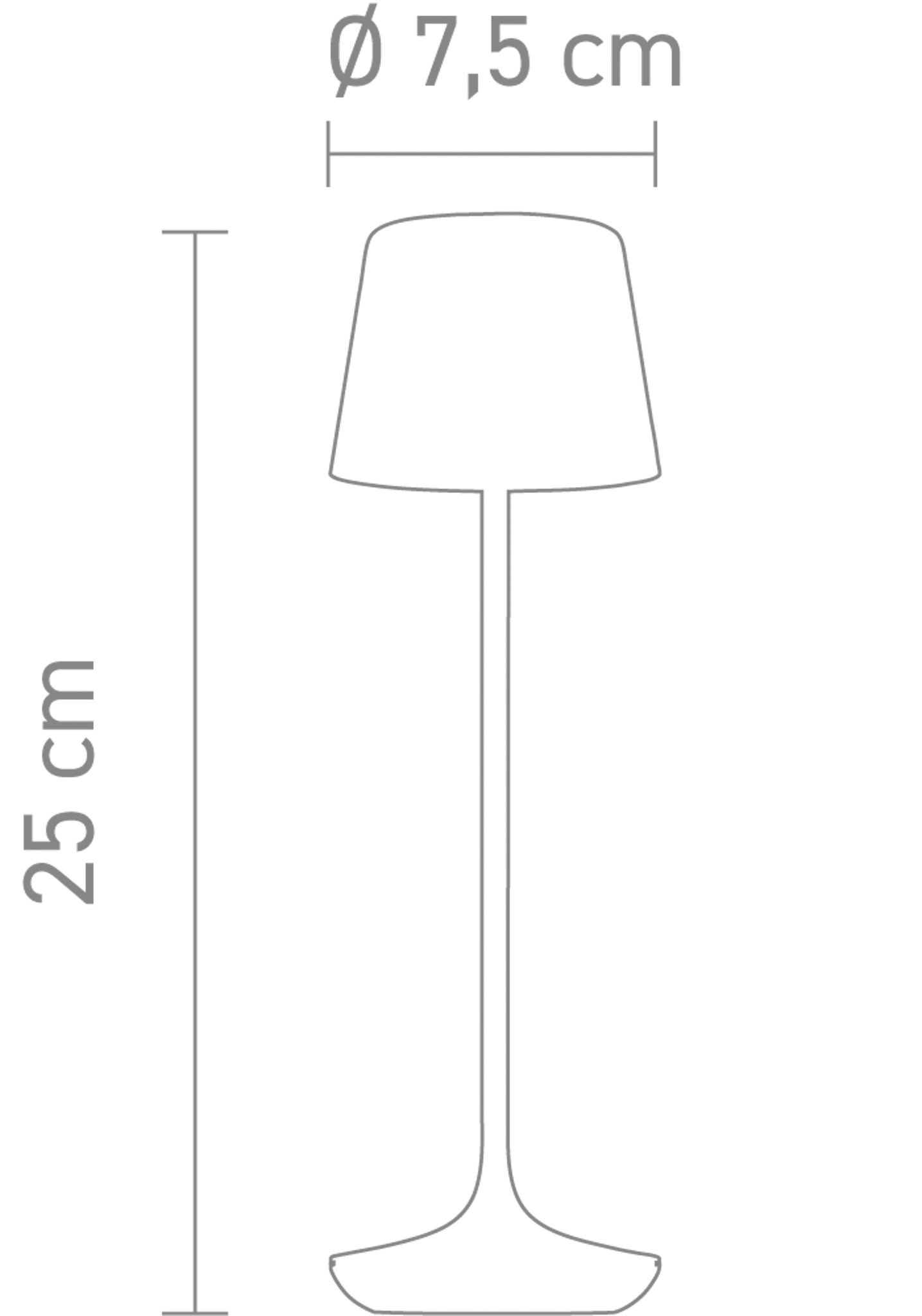 LEONARDO // BARI - BATTERY-POWERED TABLE LAMP | GREY