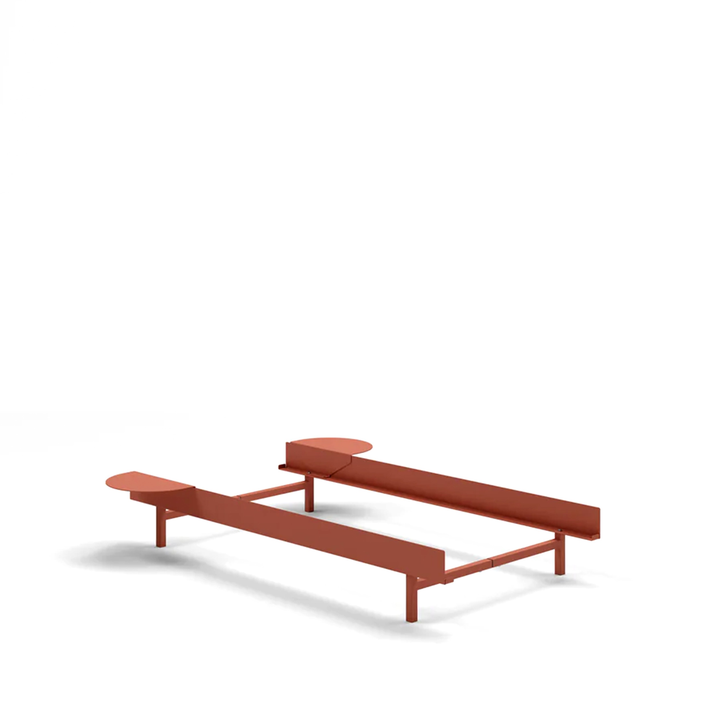 MOEBE // BED 90 CM (LOW) - TERRACOTTA| NO SLATS | 2x SIDE TABLE