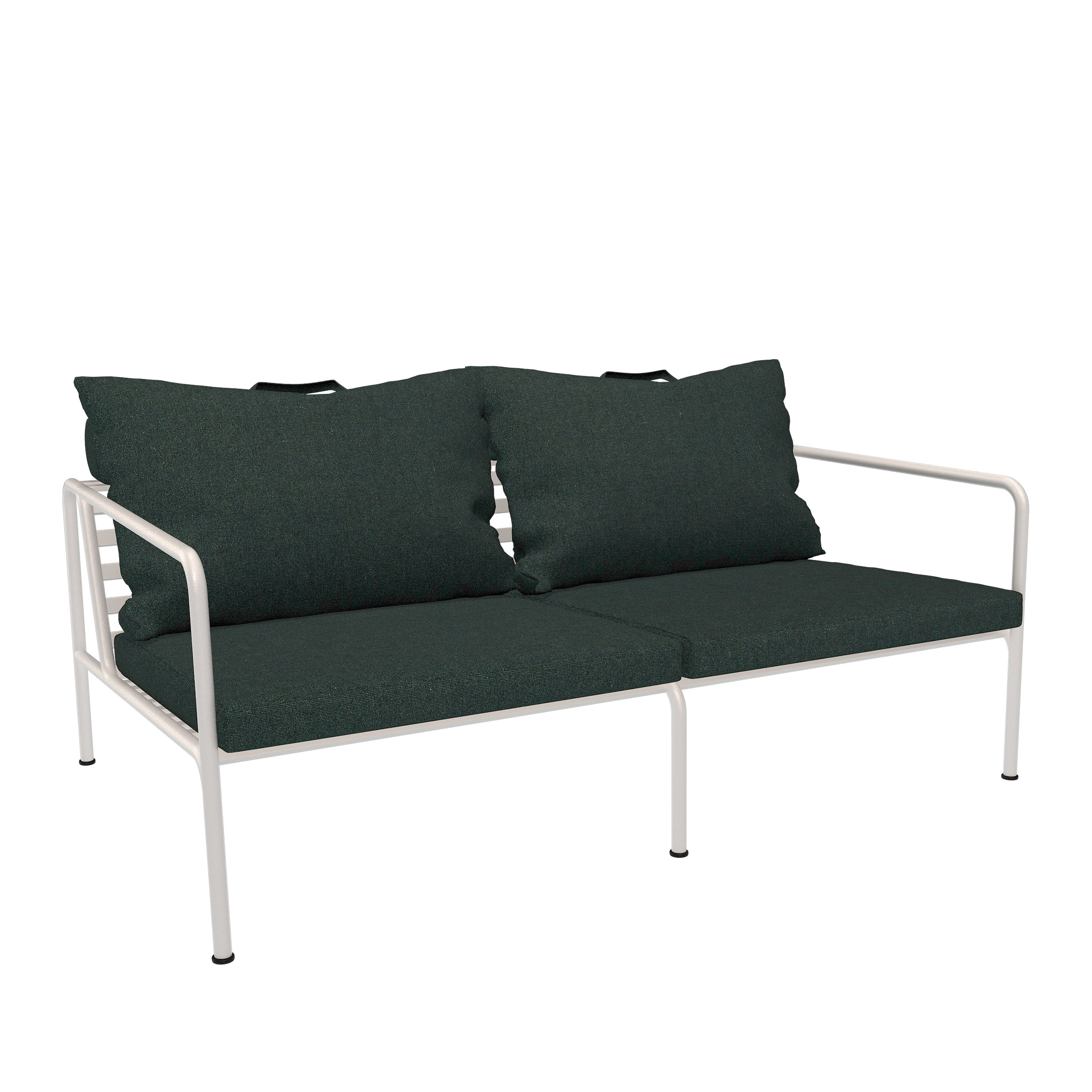 Houe // AVON 2-seater - Outdoor sofa, frame Muted white, cushion Alpine