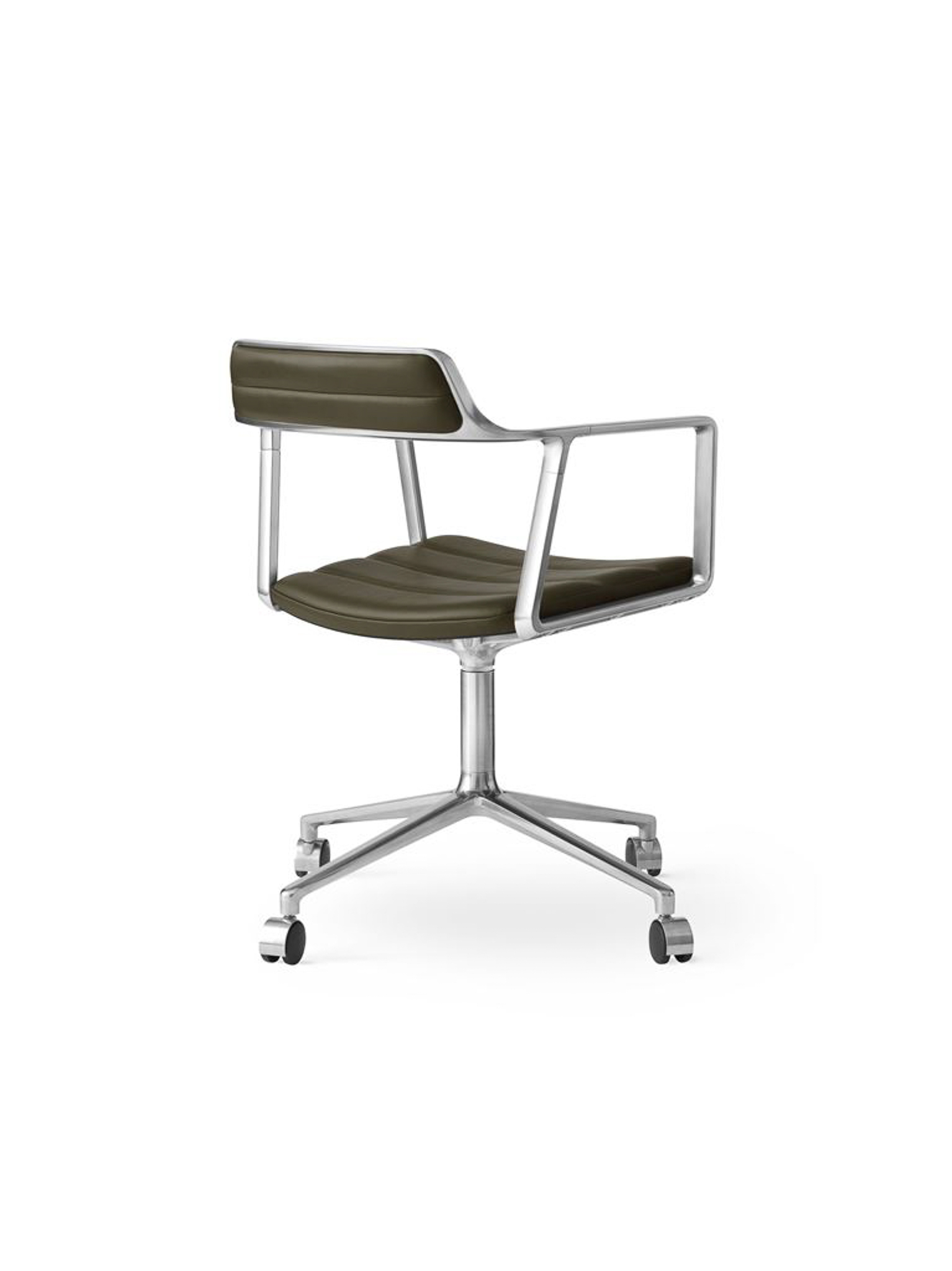 VIPP 452 // SWIVEL CHAIR - BOSCO GREEN, POL. FRAME, CASTORS