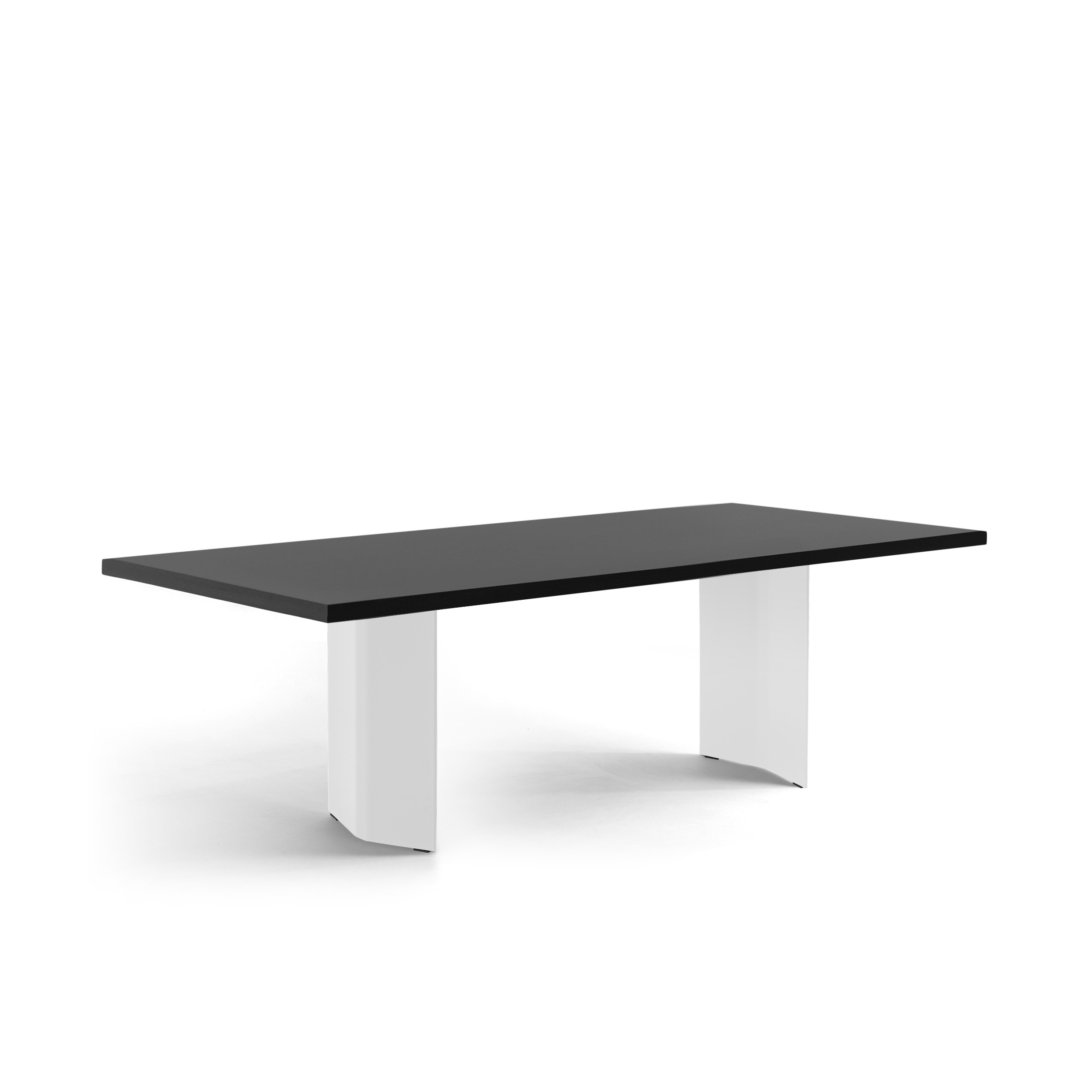 FORM EXCLUSIV // KUNO - TISCH | FENIX | SCHWARZ  - 220CM X 100CM X 4CM - SCHWARZ - SINGLE WHITE