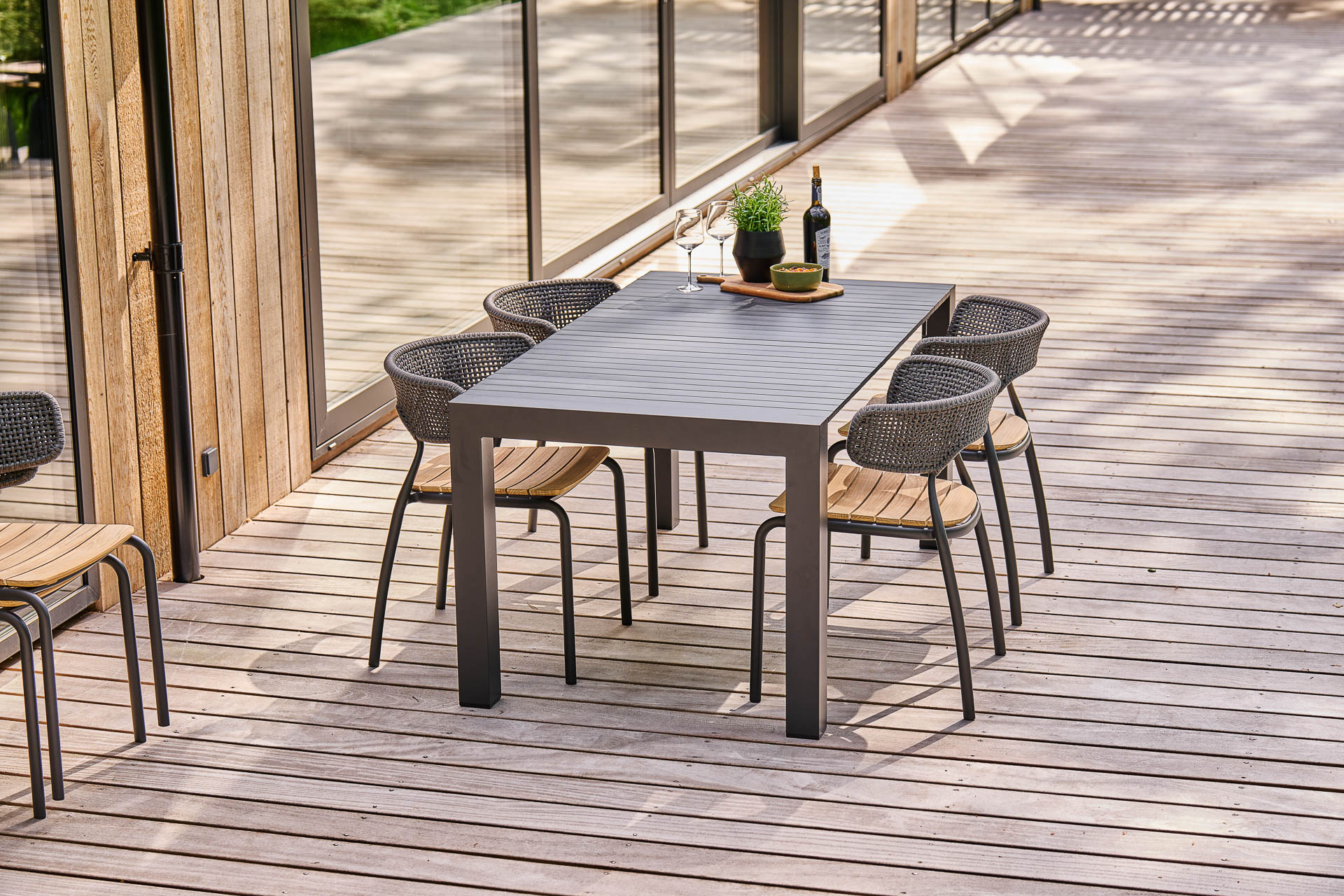 MINDO // MINDO 111 DINING TABLE EXTENSION - 90X162/199 | DARK GRAY