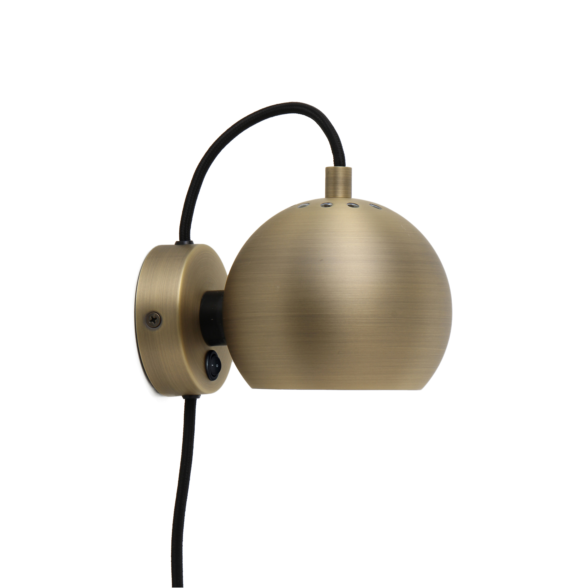 FRANDSEN // BALL WALL LAMP Ø12 EU - MATT ANTIQUE BRASS