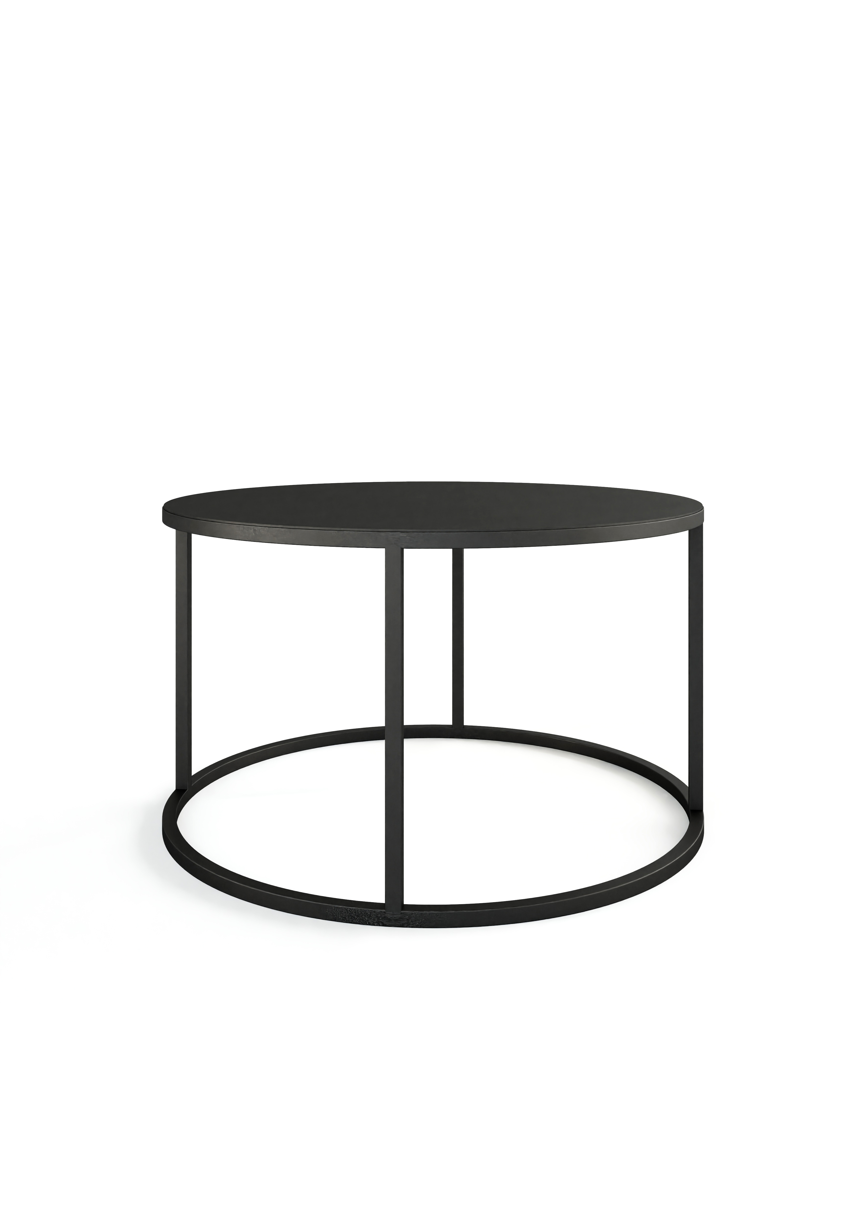 METAL SHOULDER // VESINA X - COFFEE TABLE | BLACK - 35 CM - Ø 60 CM
