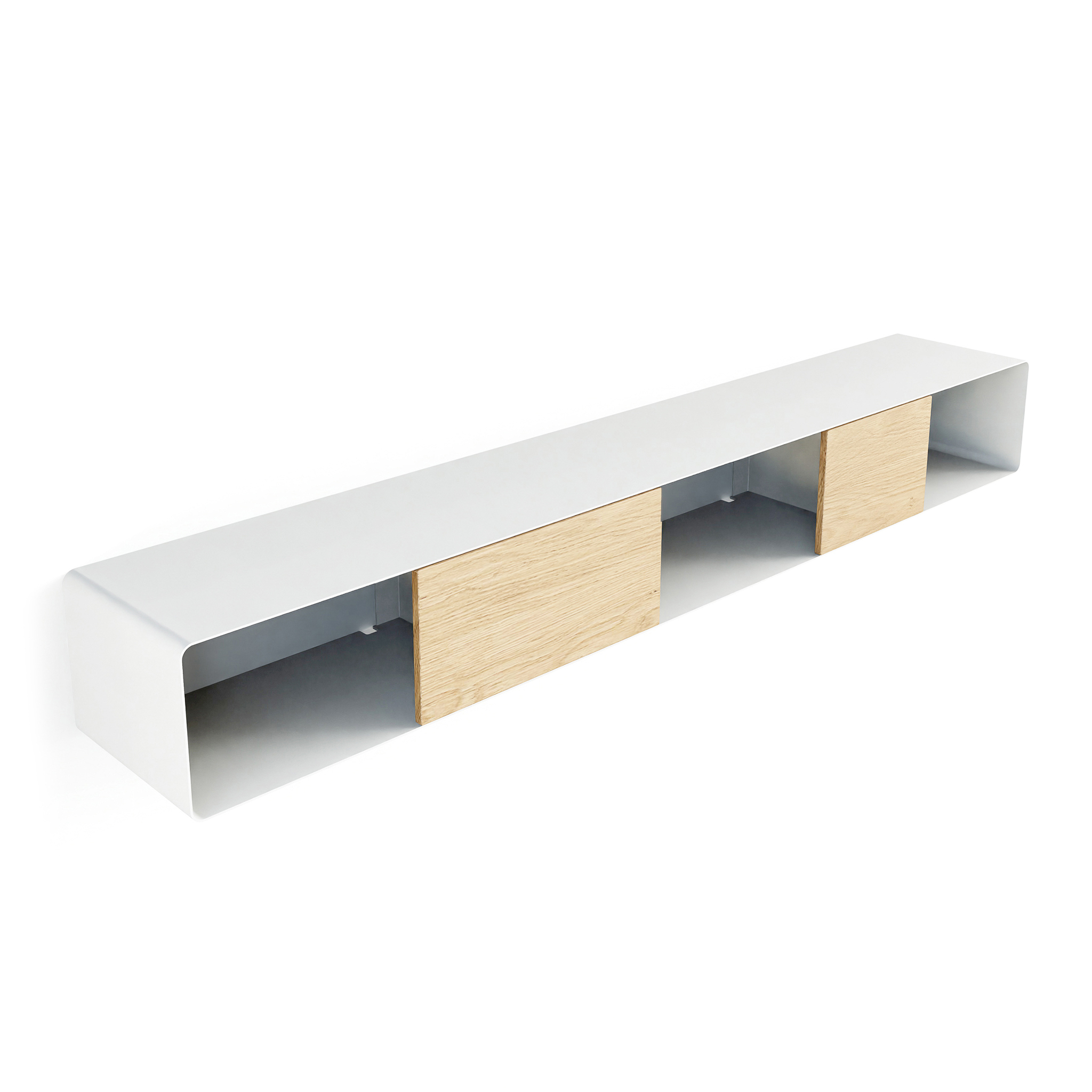 METALLBUDE // SION - HANGING CONSOLE | OAK - WHITE