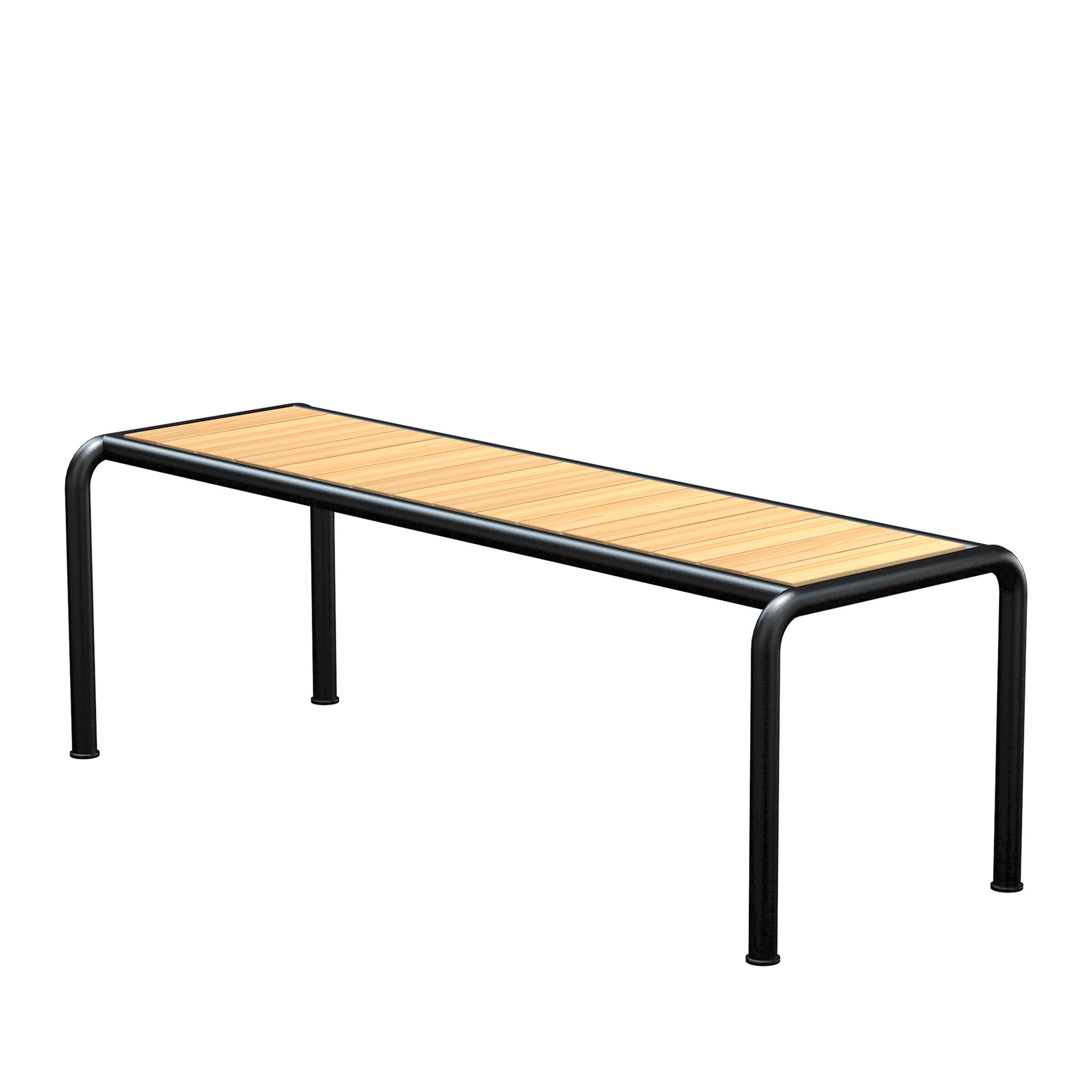 Houe // AVANTI Bench - Garden bench, 130cm, seat pine, frame muted white