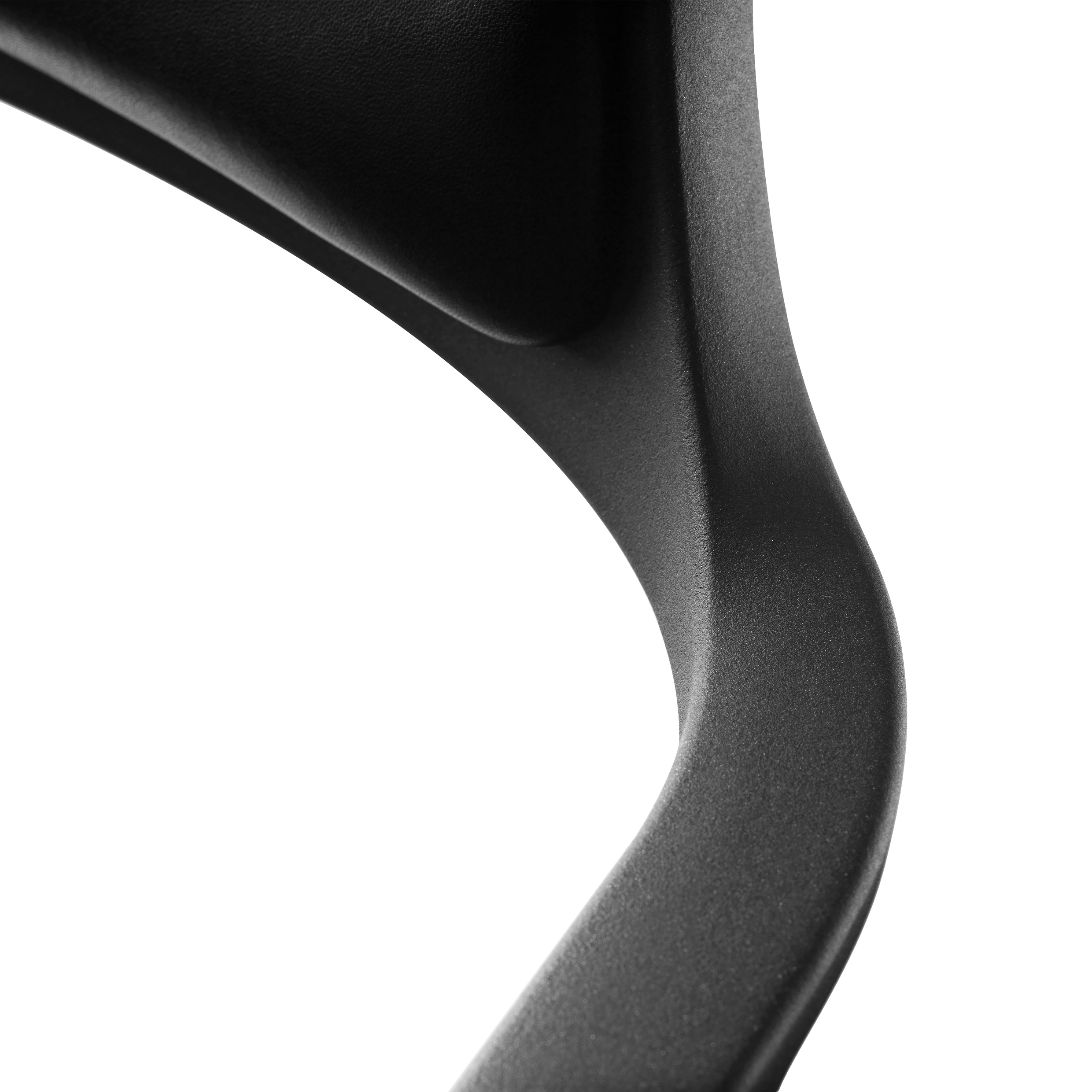 VIPP 452 // SWIVEL CHAIR WITH GLIDES - BLACK ALUMINUM, BLACK LEATHER