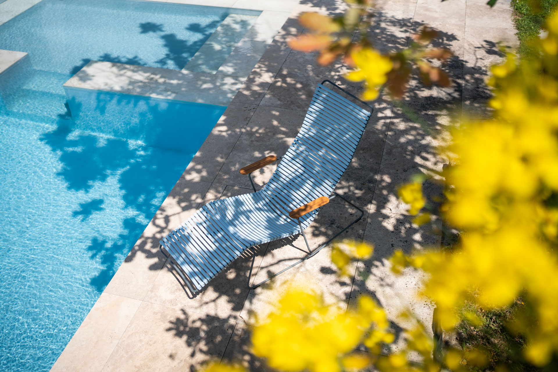 Houe // CLICK Sunrocker - garden lounger, pigeon blue