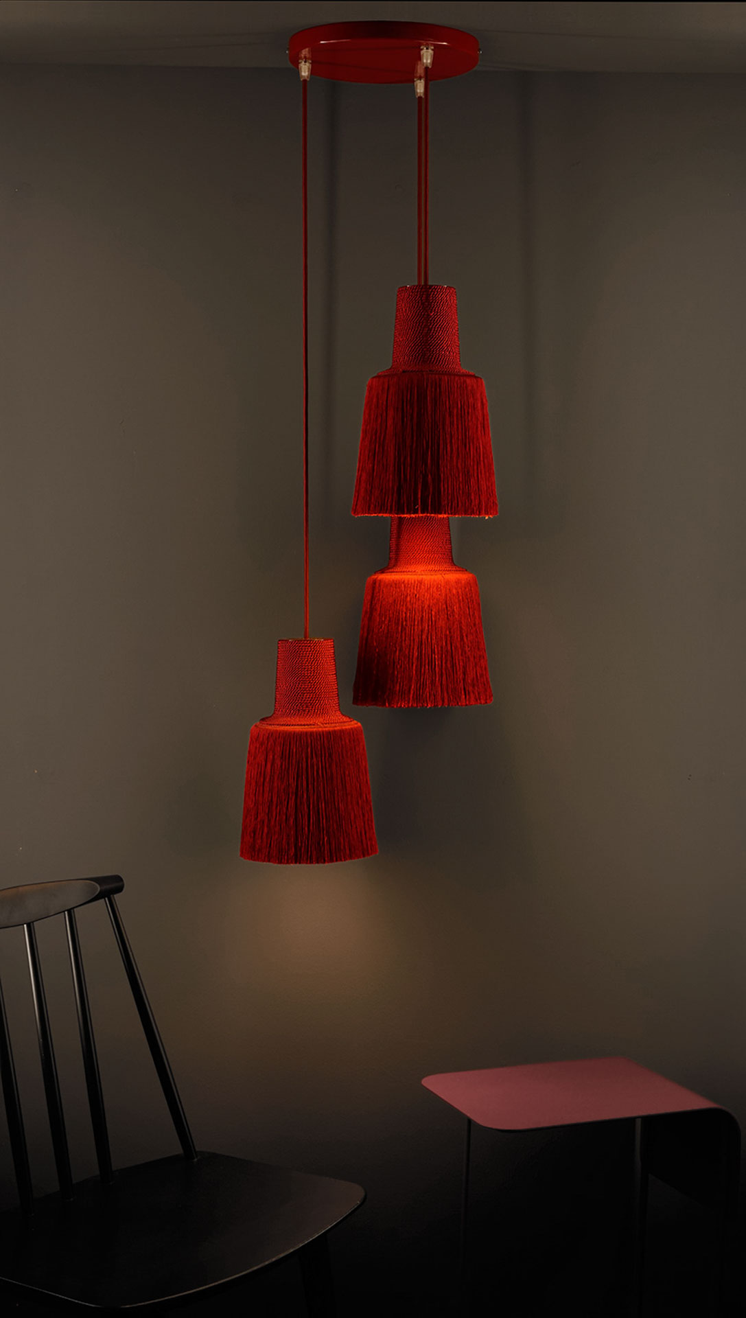 frauMaier // TriplePascha - Pendant lamp, lightgrey