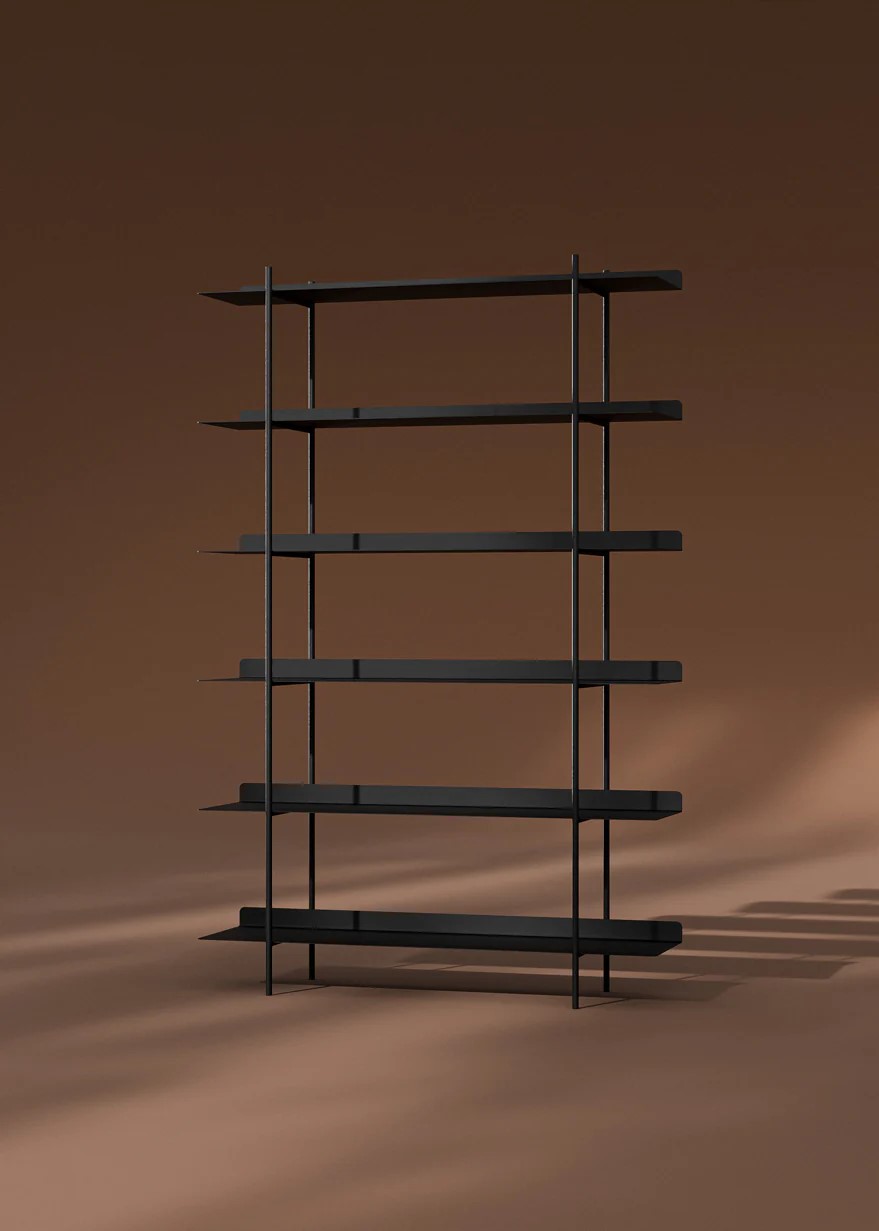 METALLBUDE // THARON - STANDING SHELF | BLACK | 6er-SET