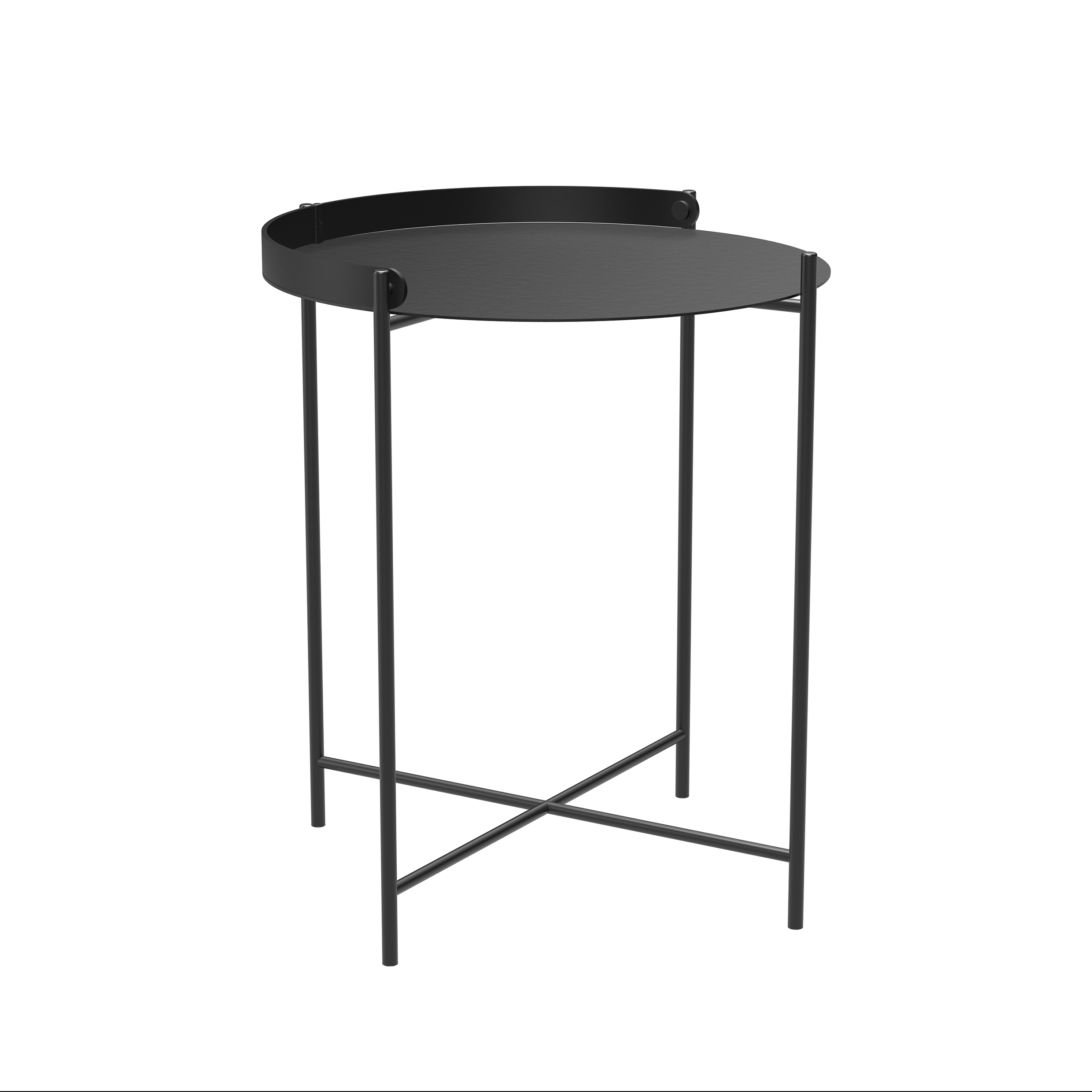 Houe // EDGE - Tray table, Ø46,5cm, Black