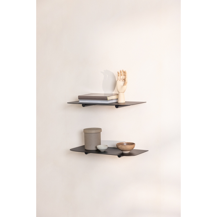 METALLBUDE // LENN - WALL SHELF | BLACK | S