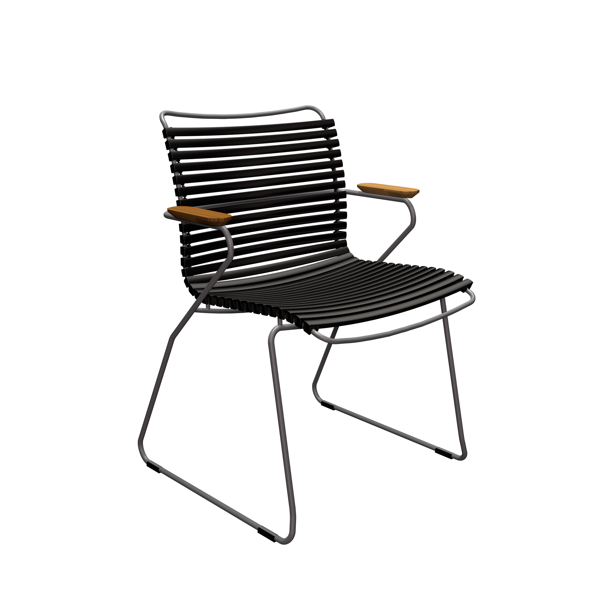 Houe // CLICK Dining Chair - garden chair with armrest, black